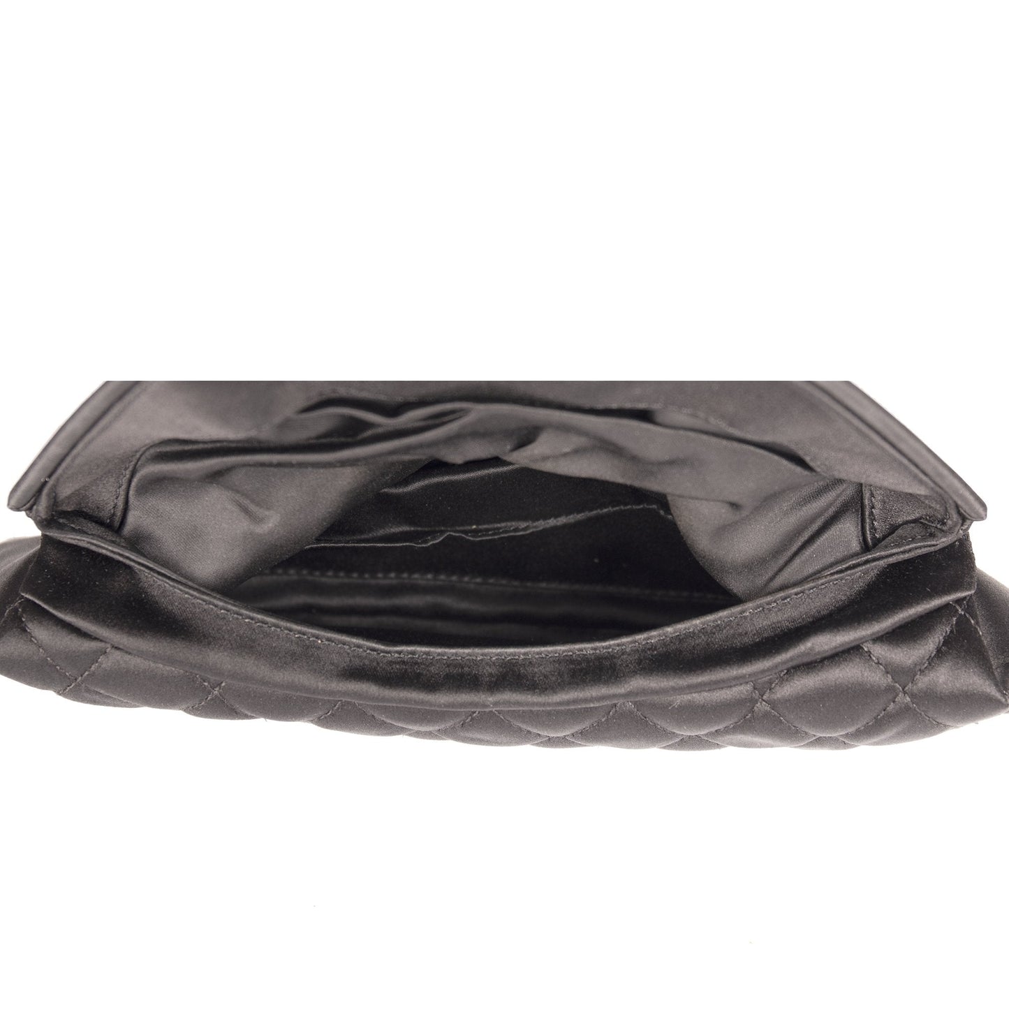 Chanel Satin Half Moon Clutch