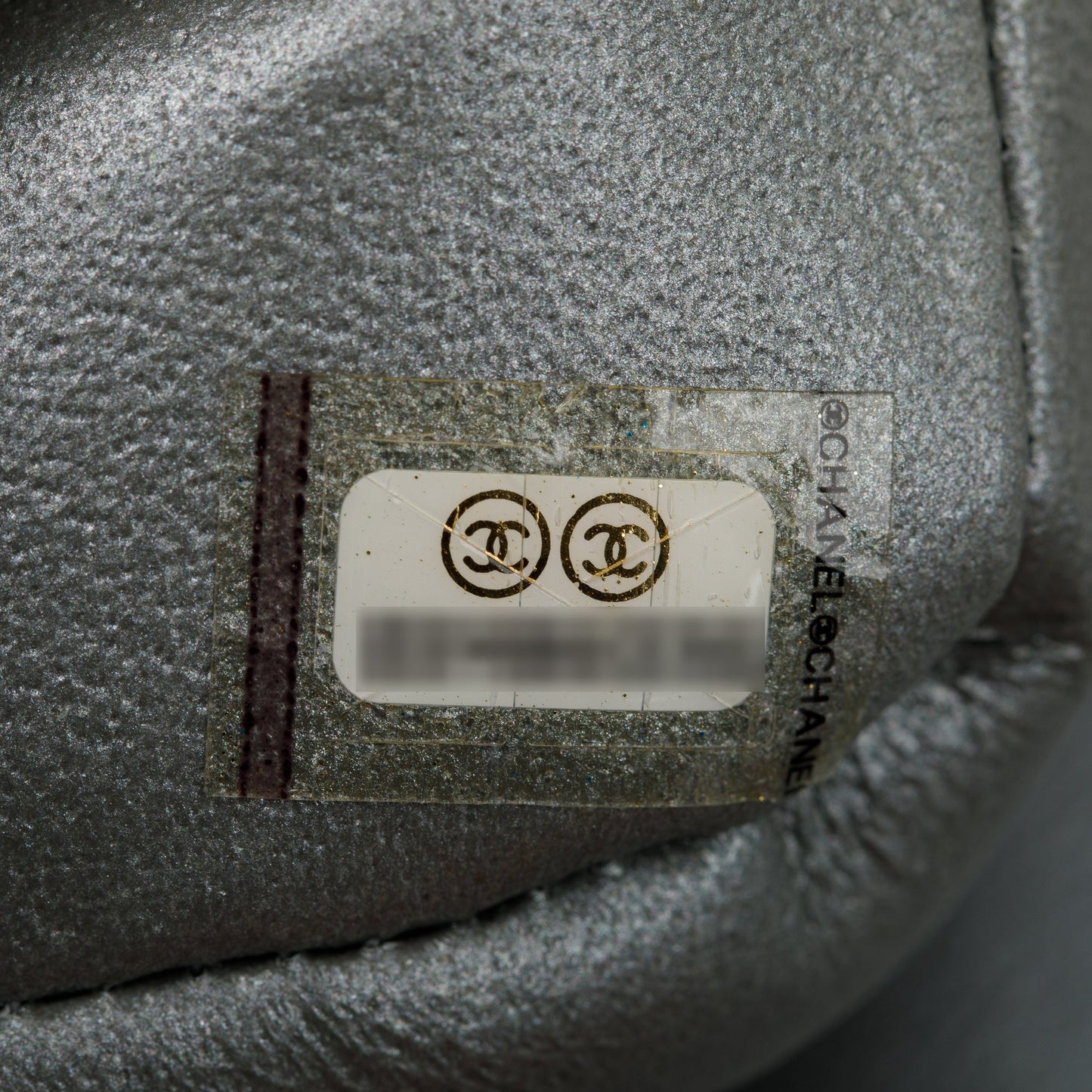 Chanel Silver Calfskin Leather Grommet Airline Medium Double Flap Bag