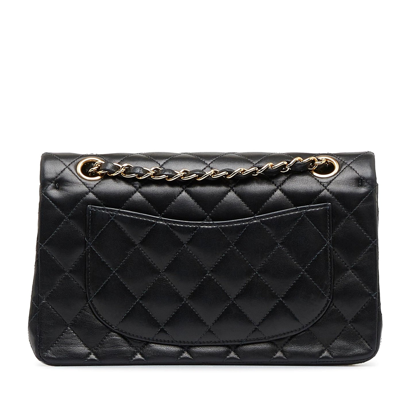 Chanel Small Classic Lambskin Leather Double Flap Bag (SHG-acYIYl)