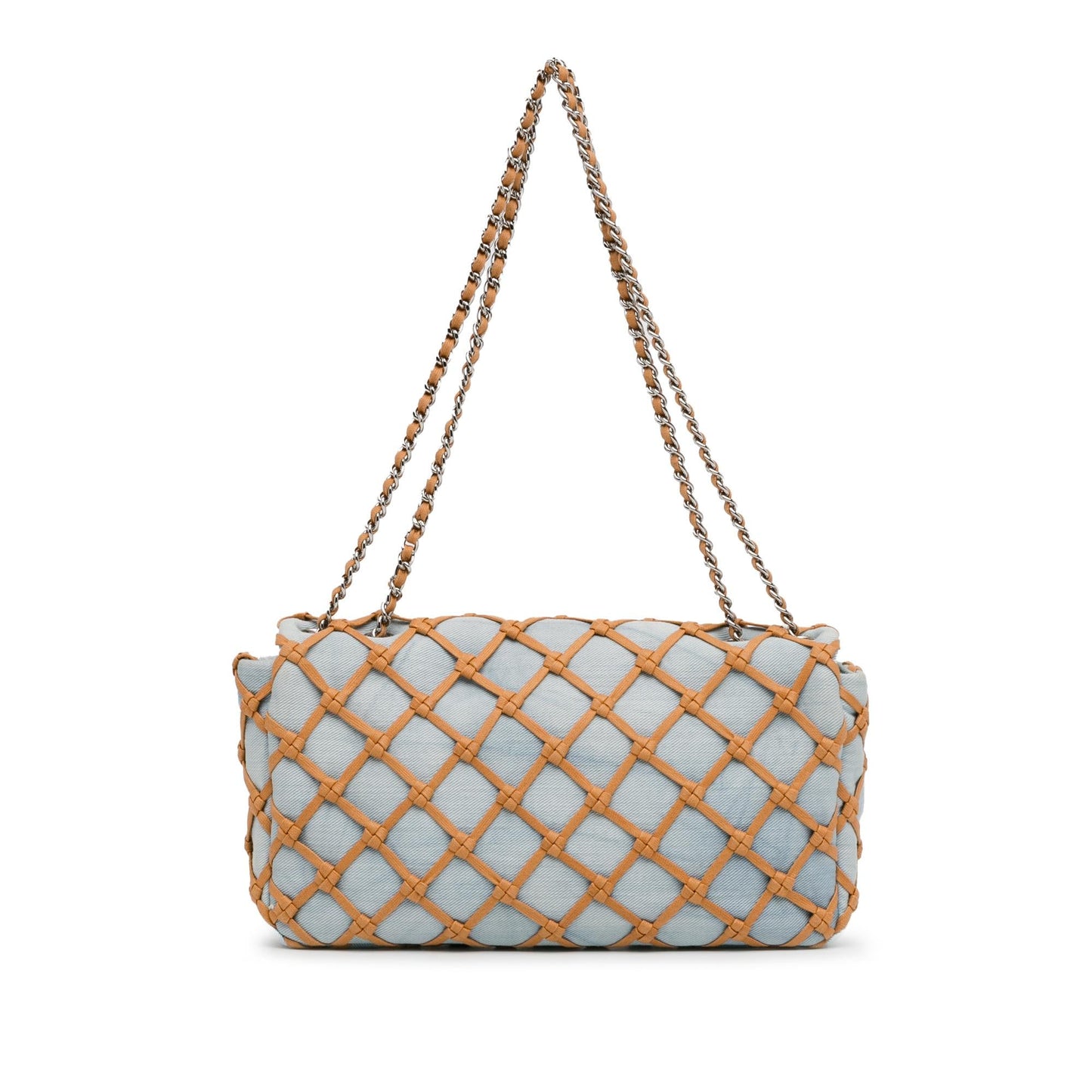 Chanel Small Denim Canebiers Net Flap (SHG-szdQkm)