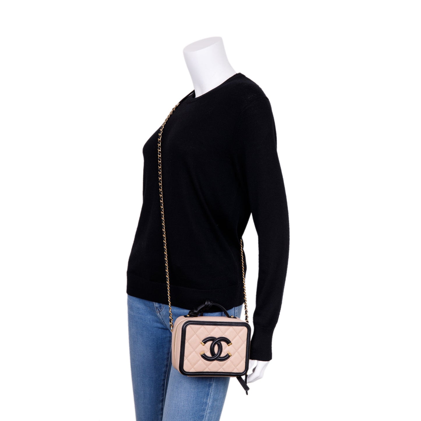 Chanel Small Filigree Vanity Case
