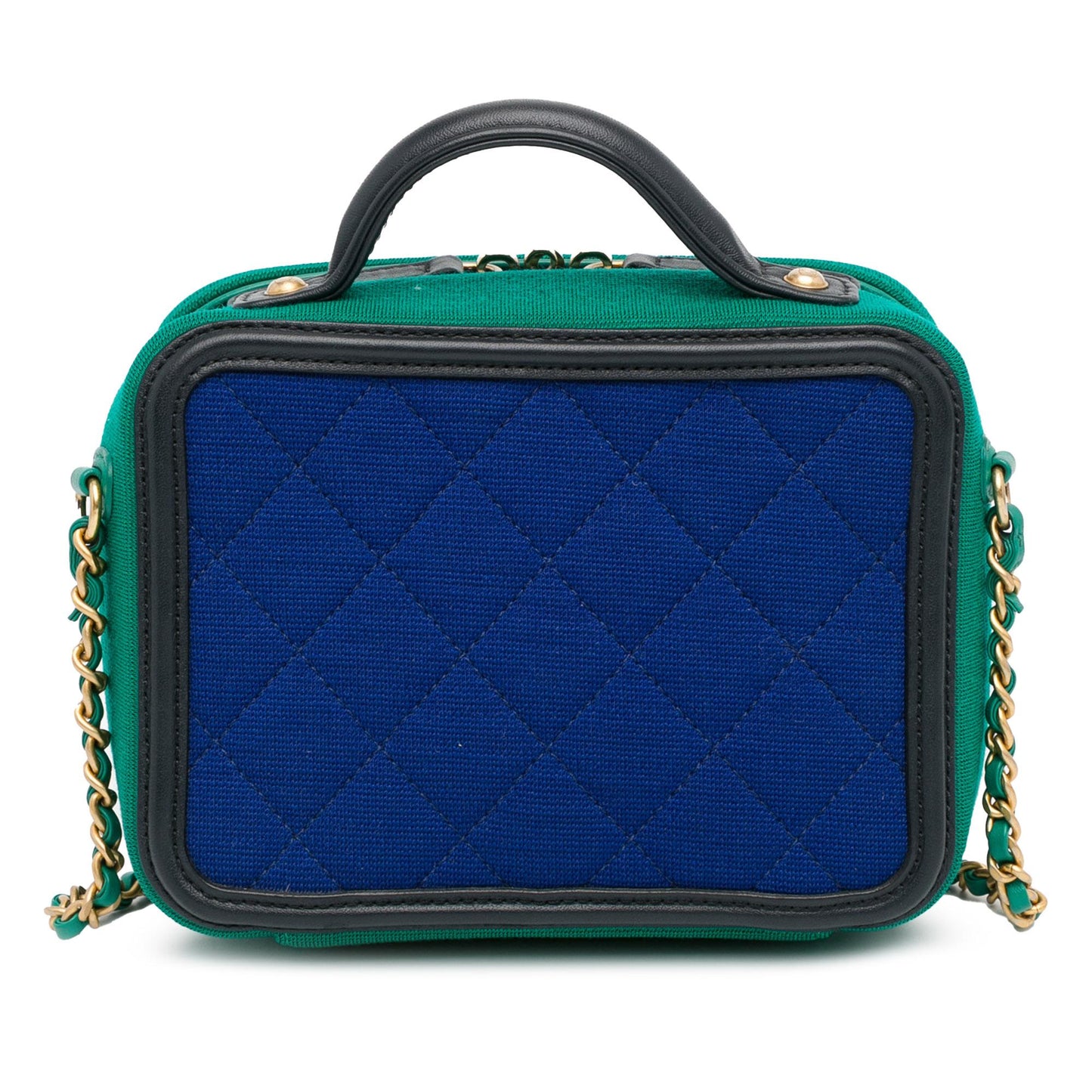Chanel Small Jersey CC Filigree Vanity Case (SHG-n3n03P)