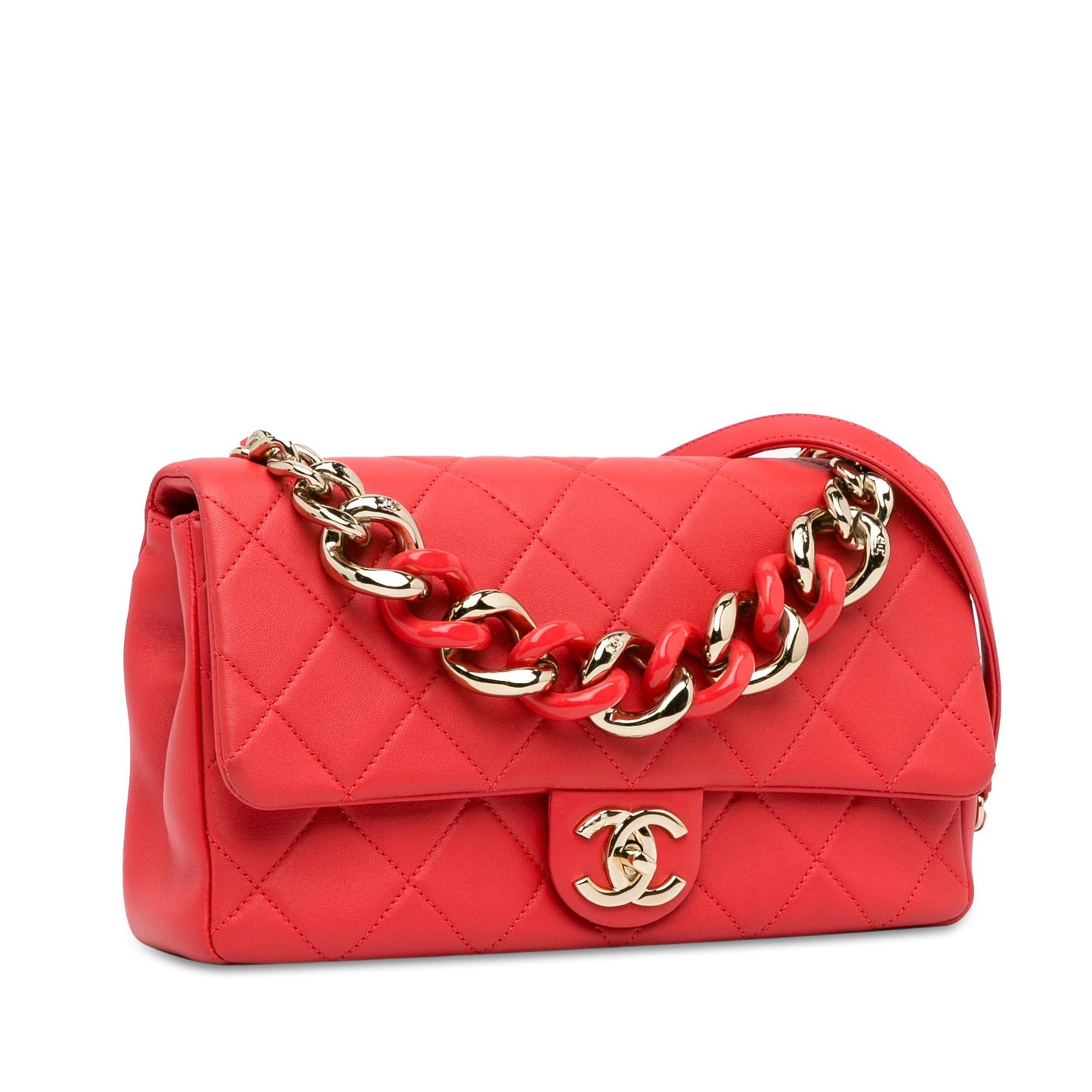 Chanel Small Lambskin Elegant Chain Single Flap (SHG-DSIYbx)