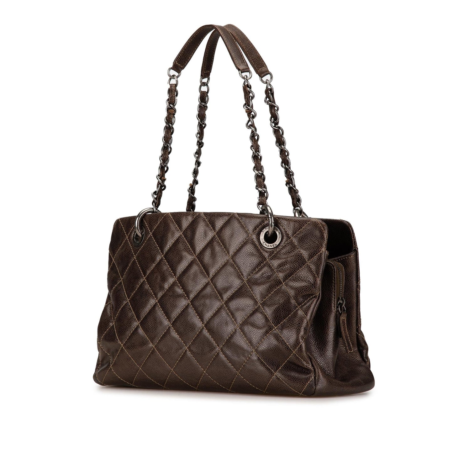 Chanel Small Quilted Caviar Chic Tote (SHG-RUXzte)