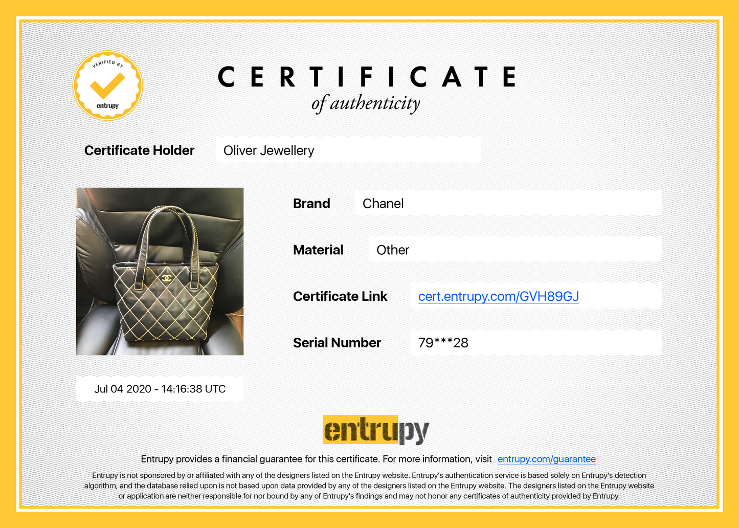 Chanel Small Surpique CC Tote