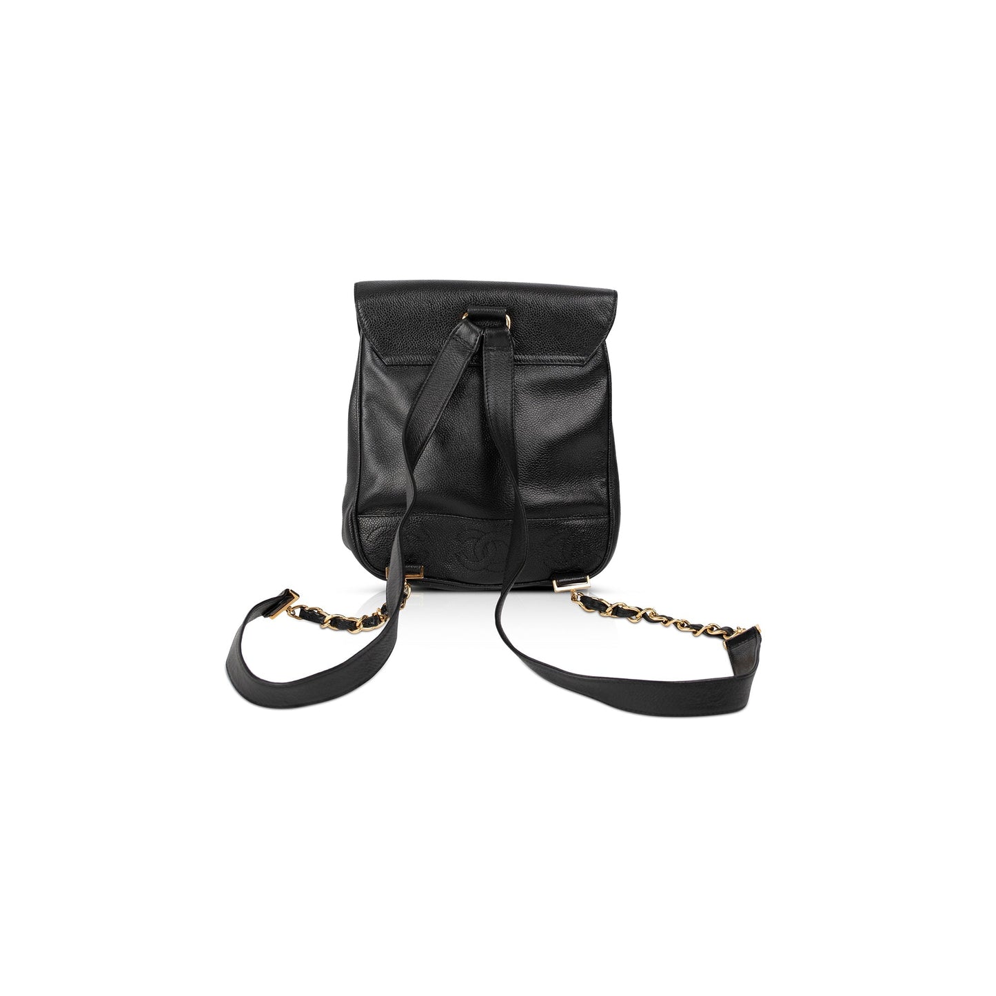 Chanel Small Vintage Black Caviar CC Backpack