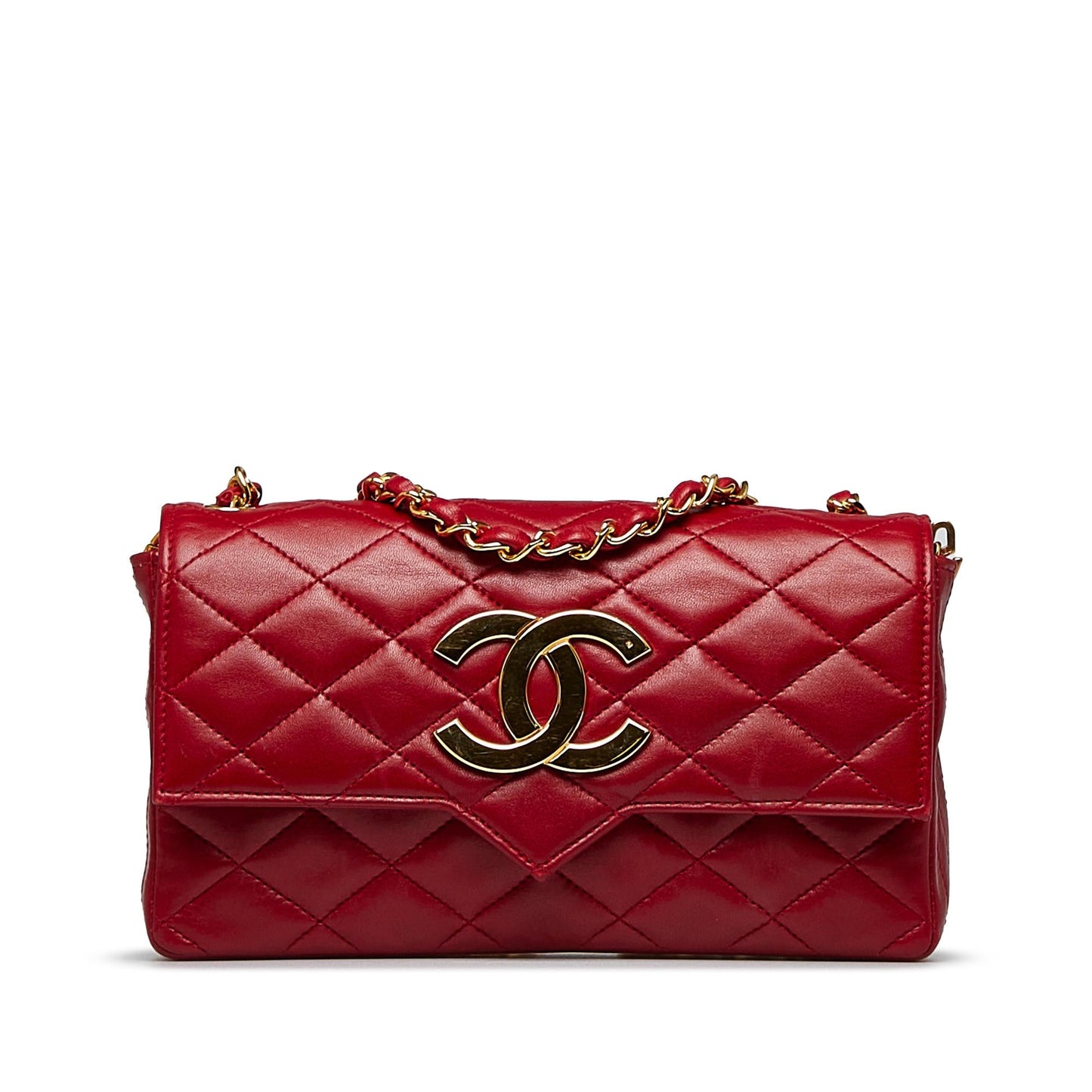 Chanel Small XL Quilted Lambskin Single Flap (SHG-0S1d5w)