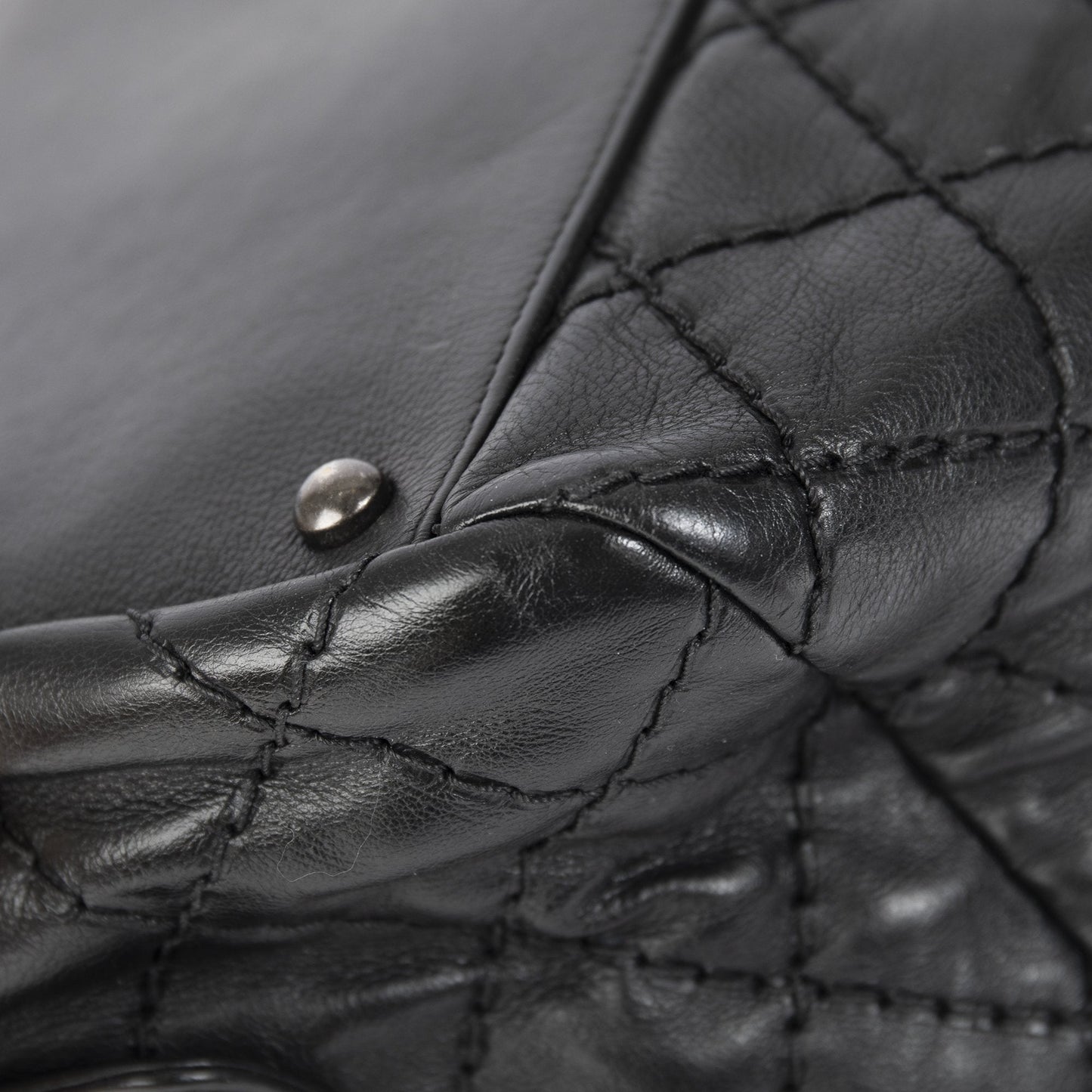 Chanel Stitch It Calfskin Leather Bowler Bag
