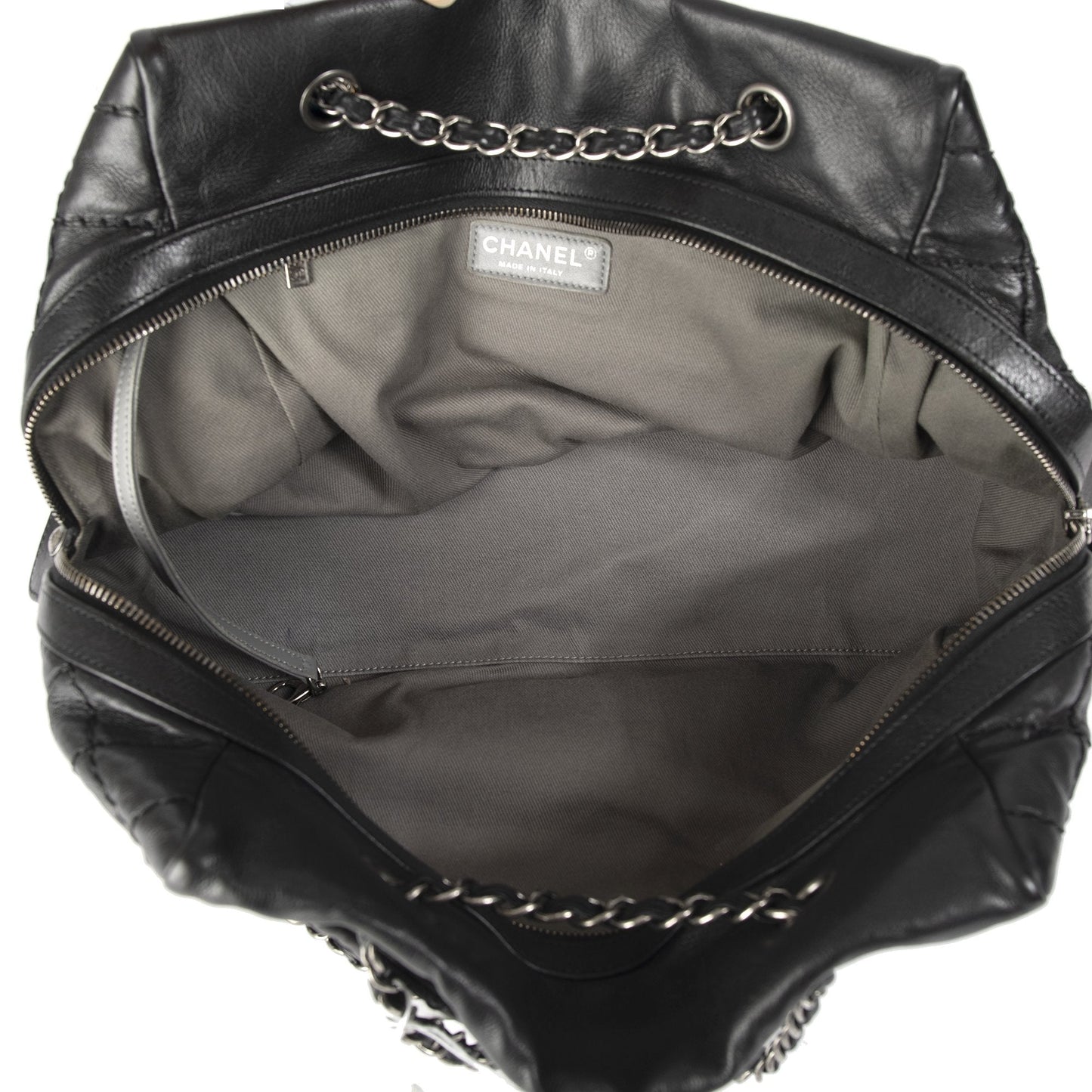 Chanel Stitch It Calfskin Leather Bowler Bag