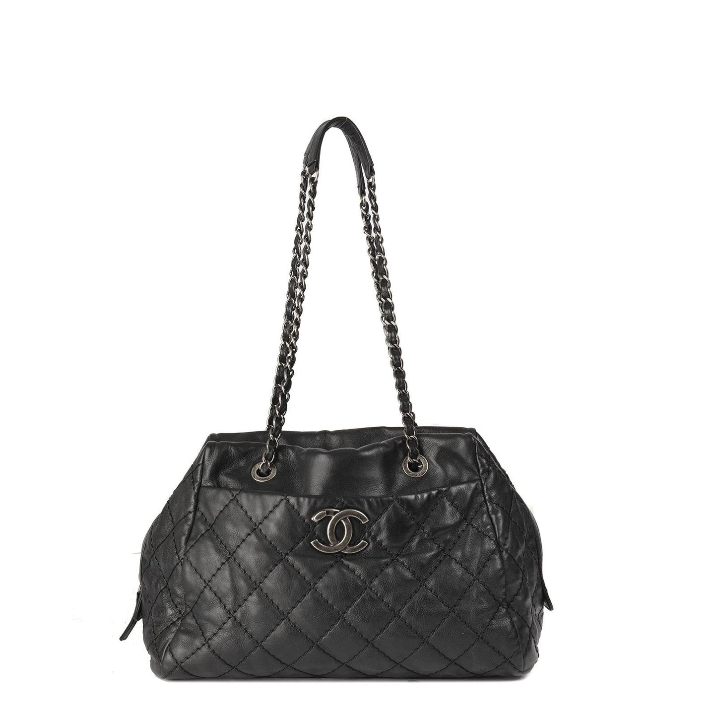 Chanel Stitch It Calfskin Leather Bowler Bag