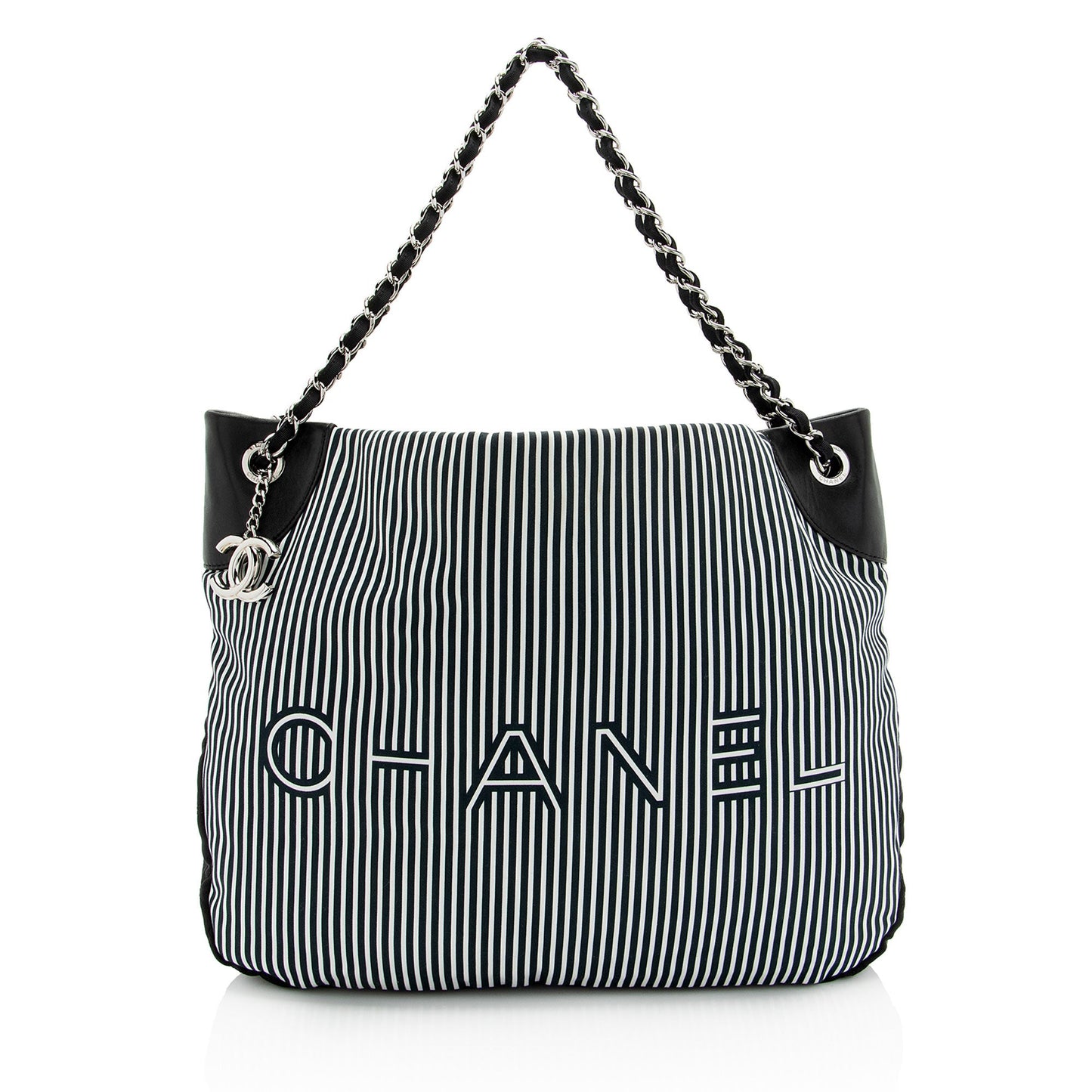 Chanel Striped Canvas Rialto Shoulder Bag (SHF-BaPjh9)