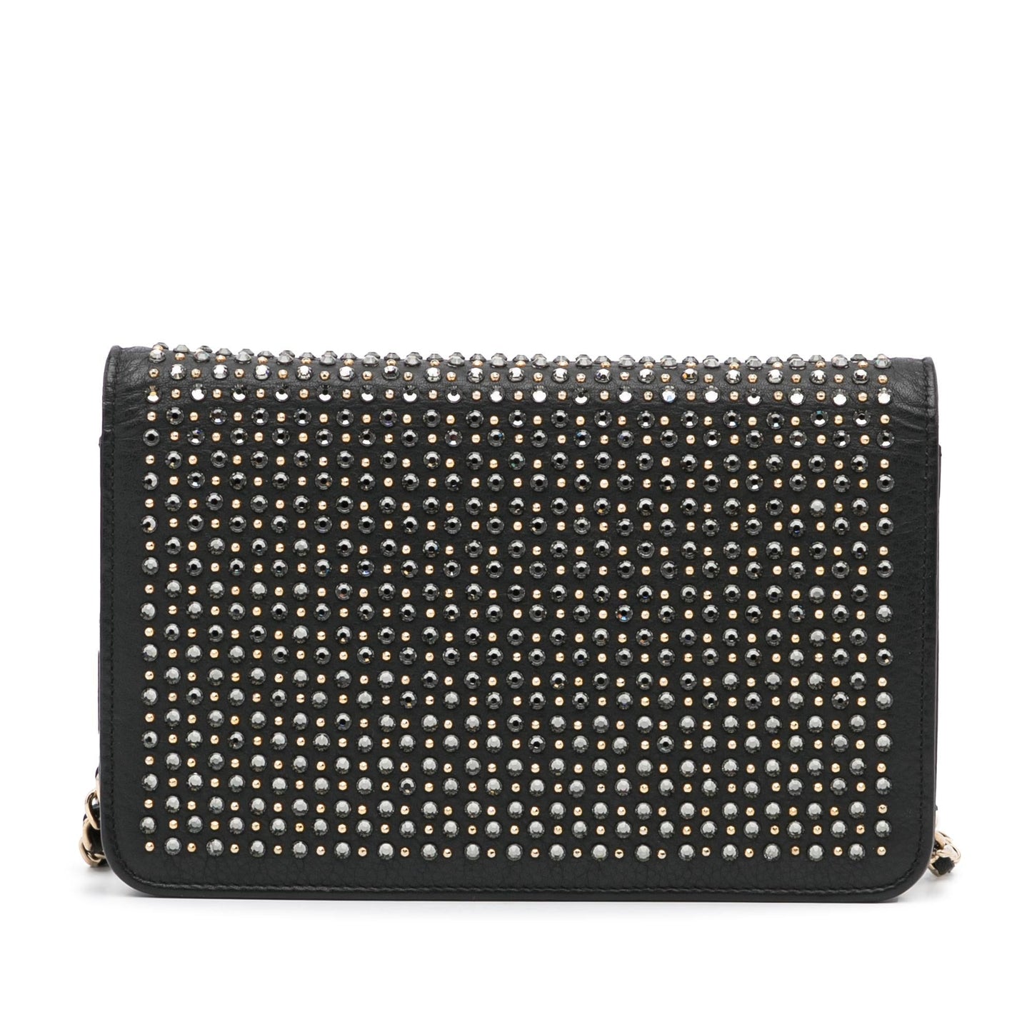Chanel Studded Leather Wallet on Chain
