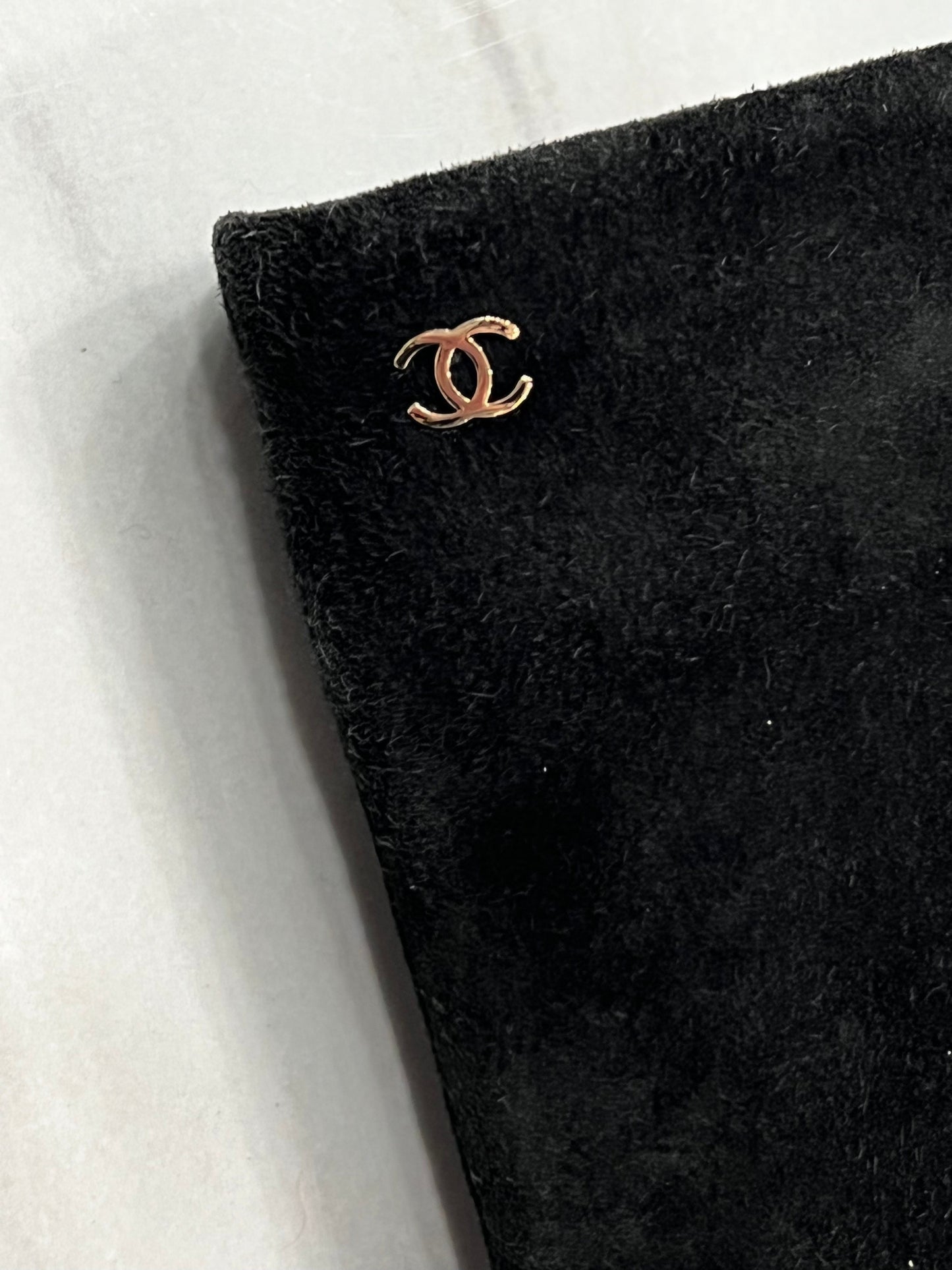 CHANEL CC SUEDE CALFSKIN KNEE HIGH BOOTS
