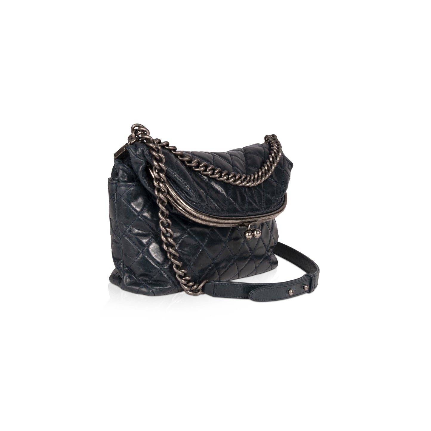 Chanel Tabatiere Foldover Kiss-Lock Bag