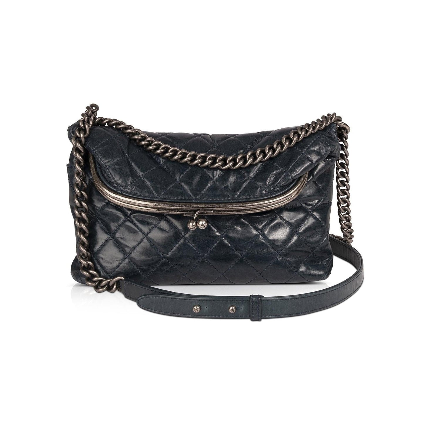 Chanel Tabatiere Foldover Kiss-Lock Bag
