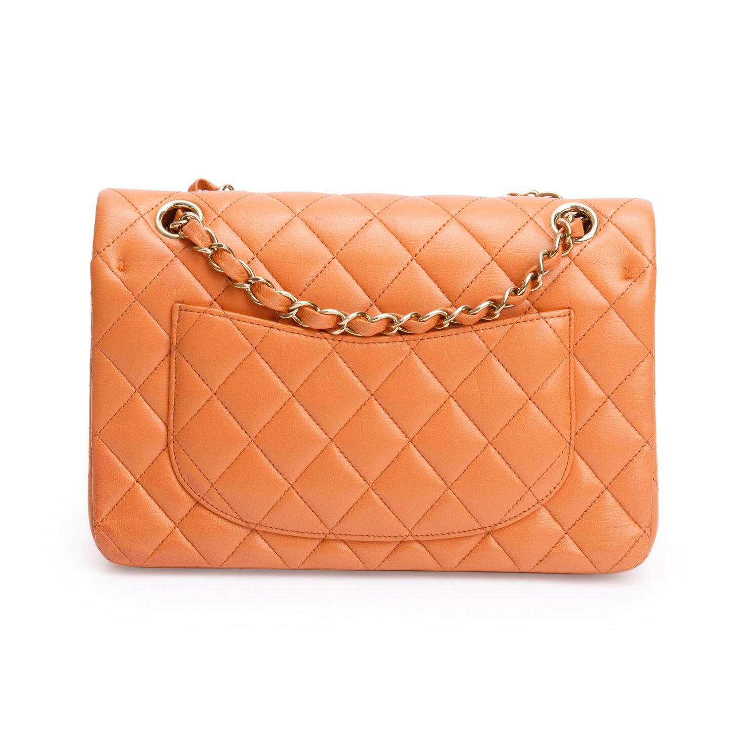 Chanel Terracotta Quilted Lambskin Leather Classic Small Double Flap Bag