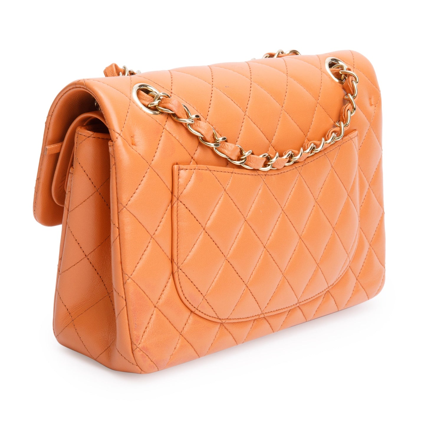 Chanel Terracotta Quilted Lambskin Leather Classic Small Double Flap Bag