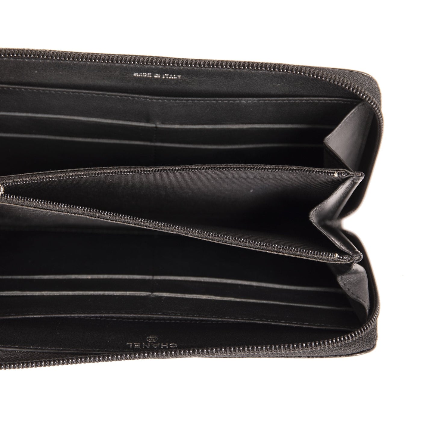 Chanel Timeless Interlocking CC Logo Zip Organizer Wallet