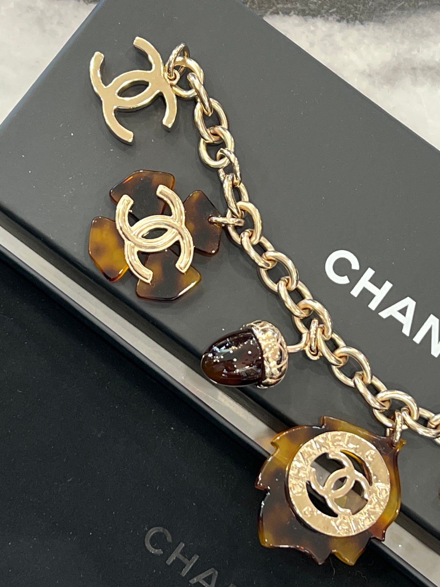 CHANEL TORTIE CHARM BRACELET