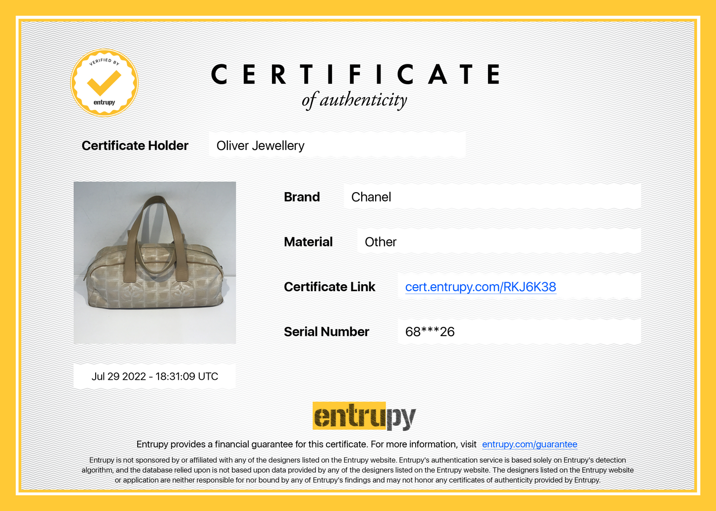 Chanel Travel Ligne Bowler Bag