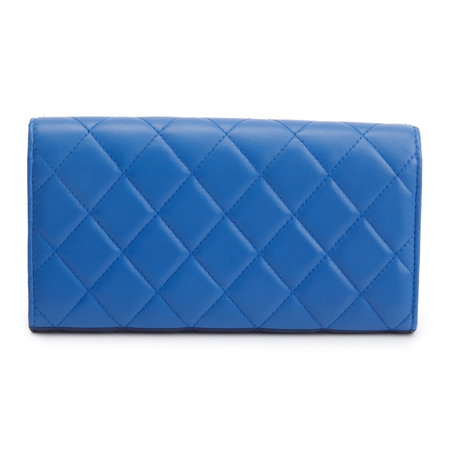 Chanel Tri-color Lambskin Leather Classic Long Flap Wallet