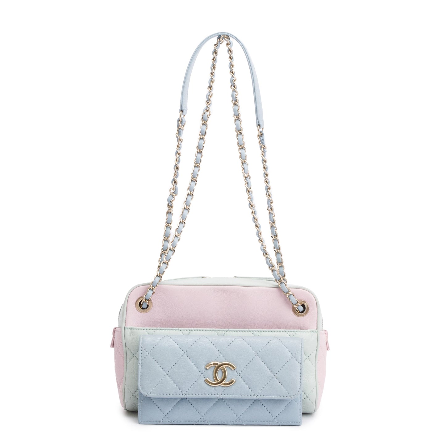Chanel Tricolour Quilted Calfskin Leather In & Out Camera Bag