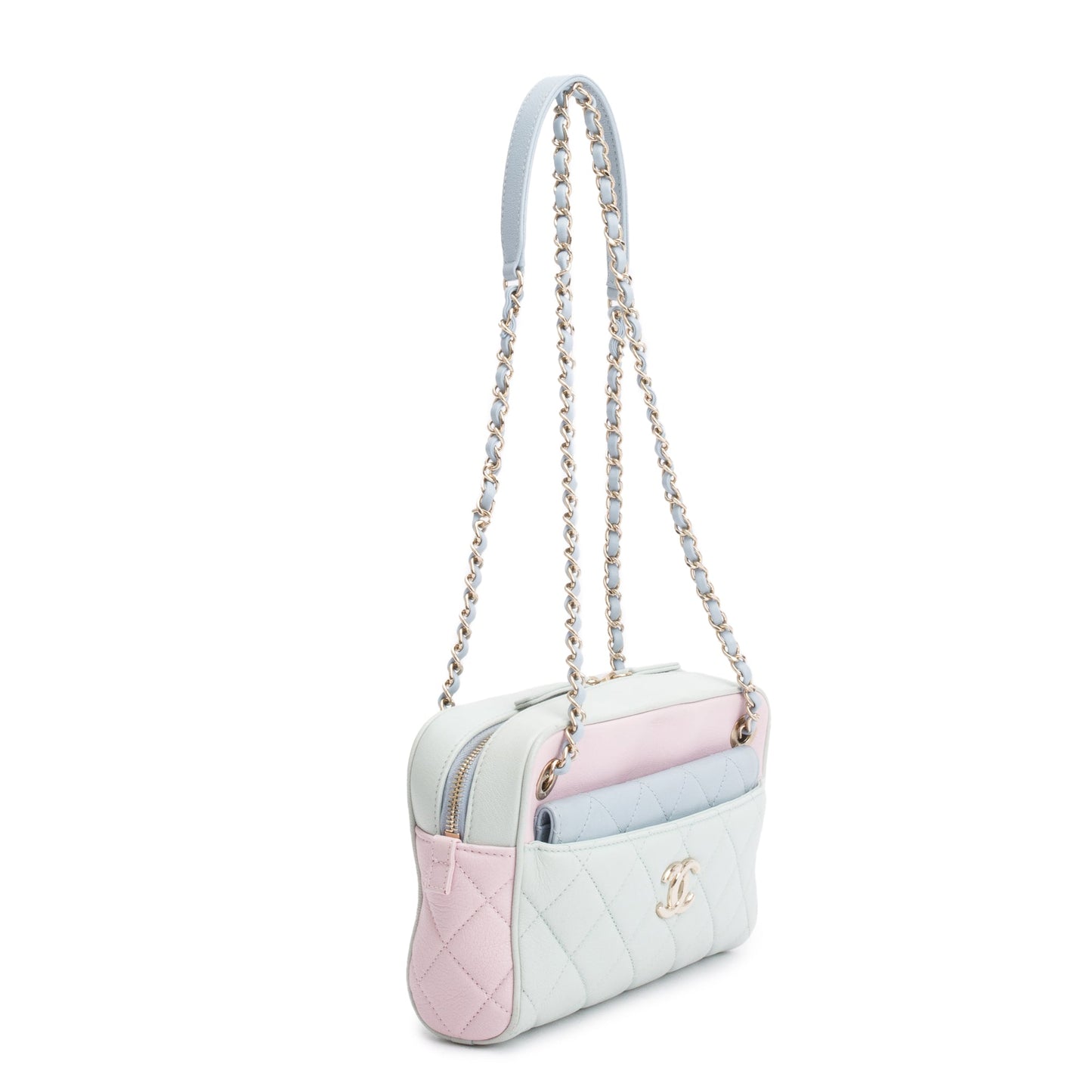 Chanel Tricolour Quilted Calfskin Leather In & Out Camera Bag