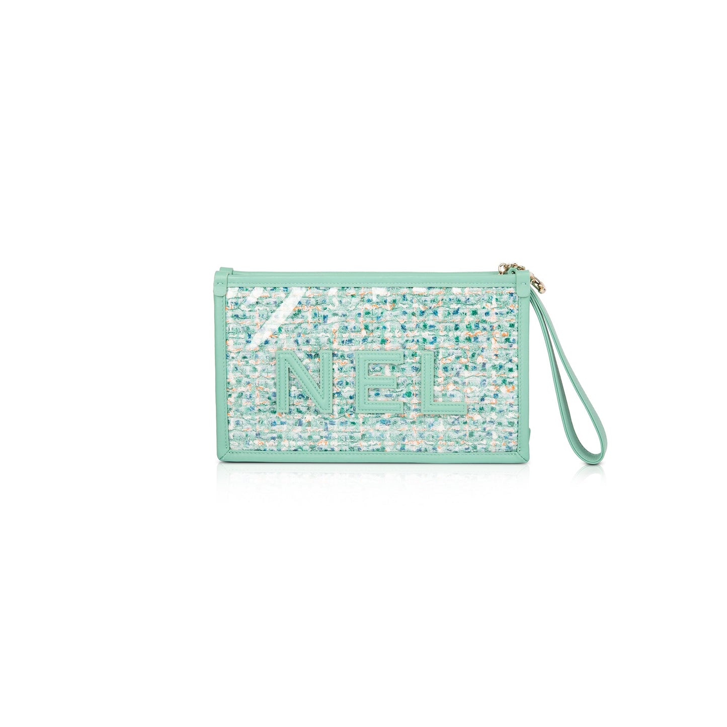 Chanel Tweed PVC Logo Pouch