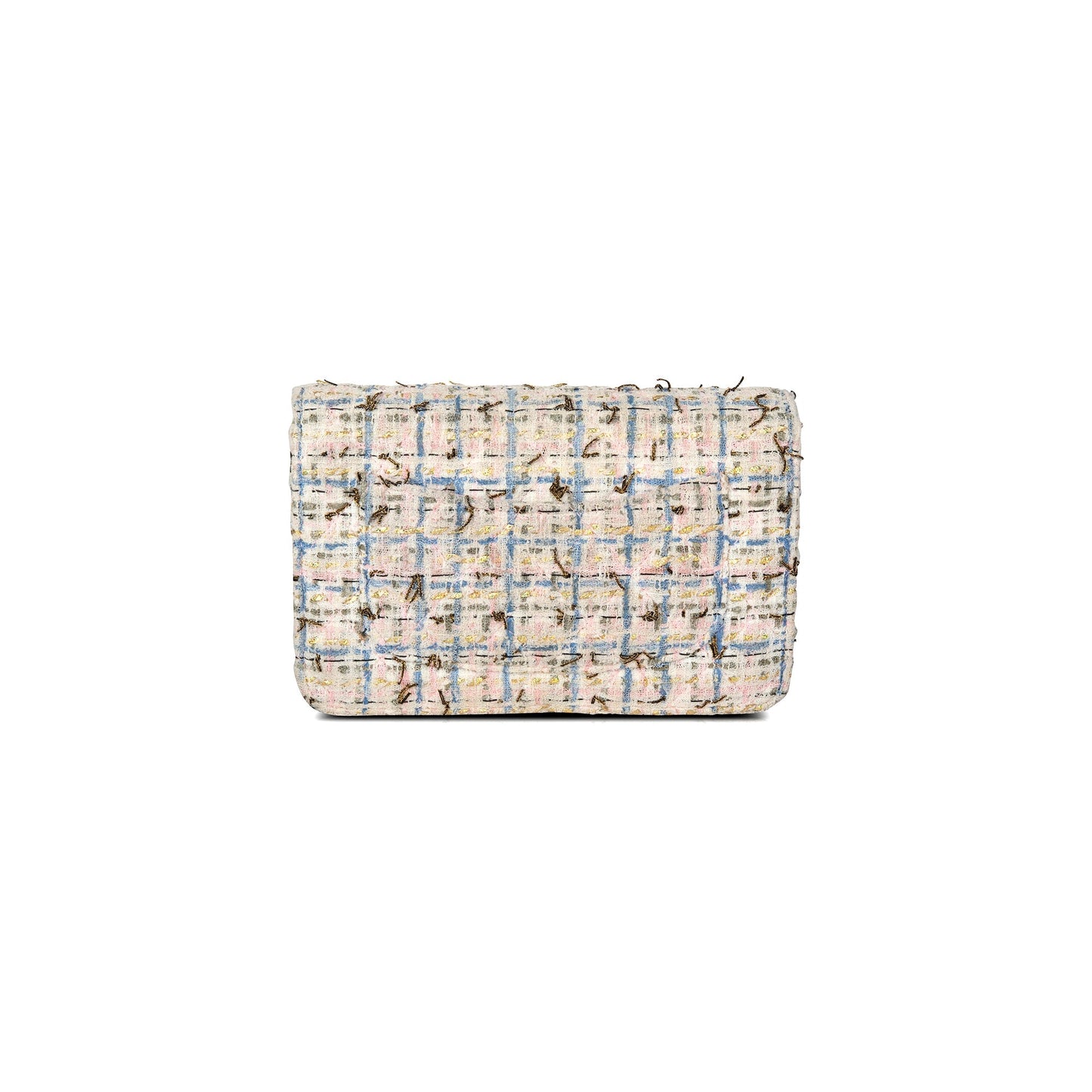 Chanel Tweed Quilted Classic Charms Wallet on Chain