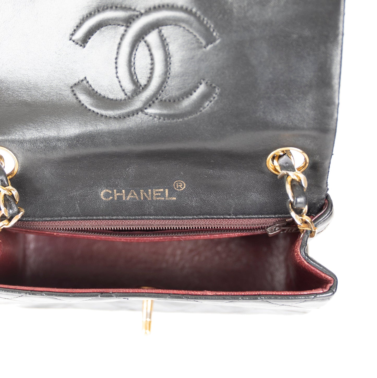 Chanel Vintage Black Classic Mini Square Flap Bag