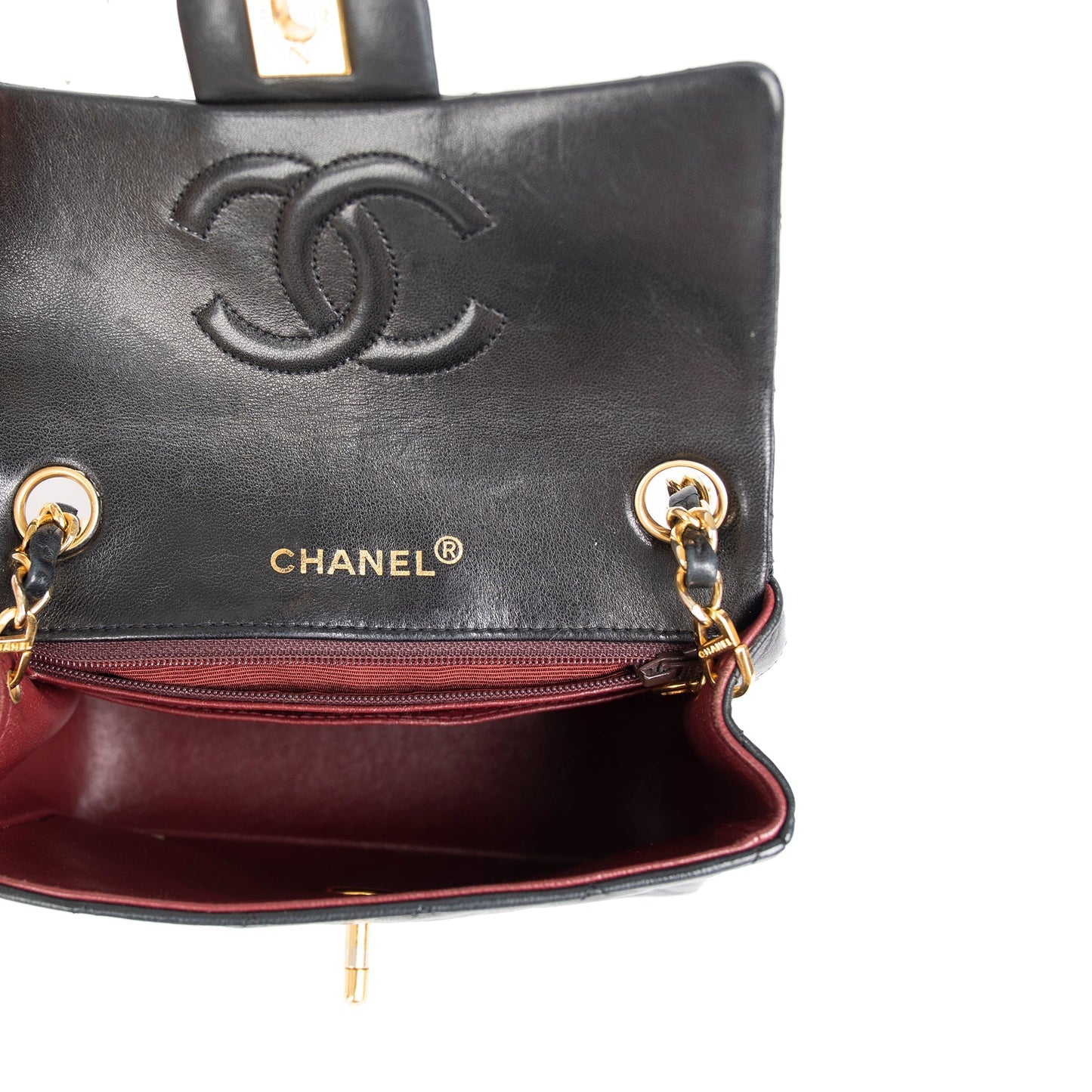 Chanel Vintage Black Classic Mini Square Flap Bag