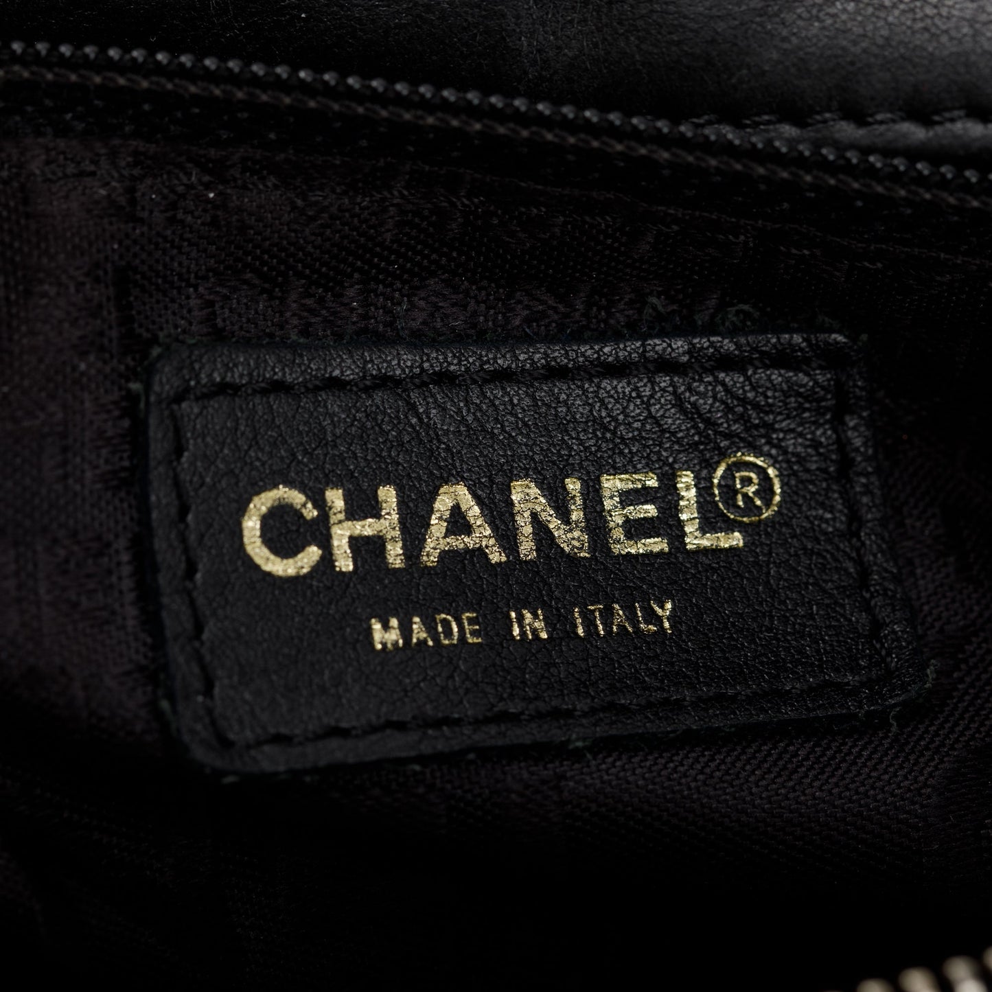 Chanel Vintage Black Lambskin Leather Chocolate Bar Barrel Bag