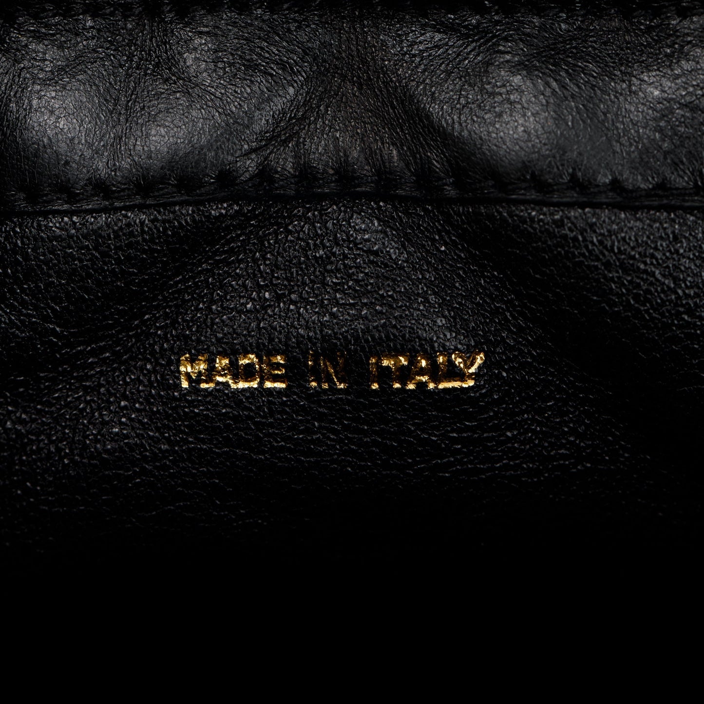Chanel Vintage Black Lambskin Mini Bucket Crossbody Bag