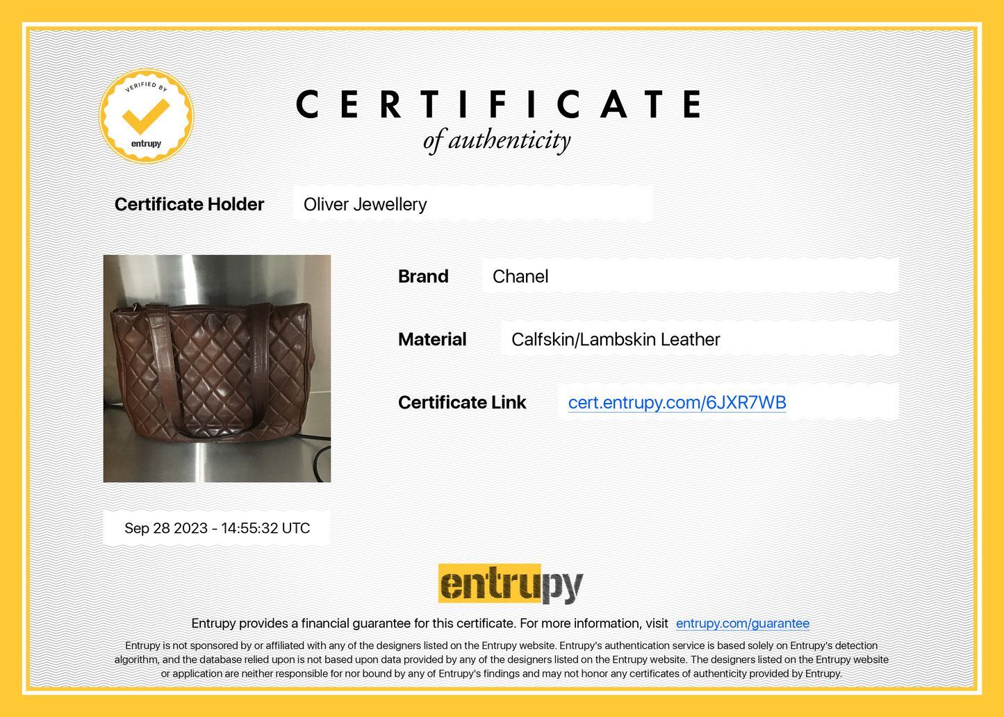 Chanel Vintage Brown Quilted Lambskin Leather Tote