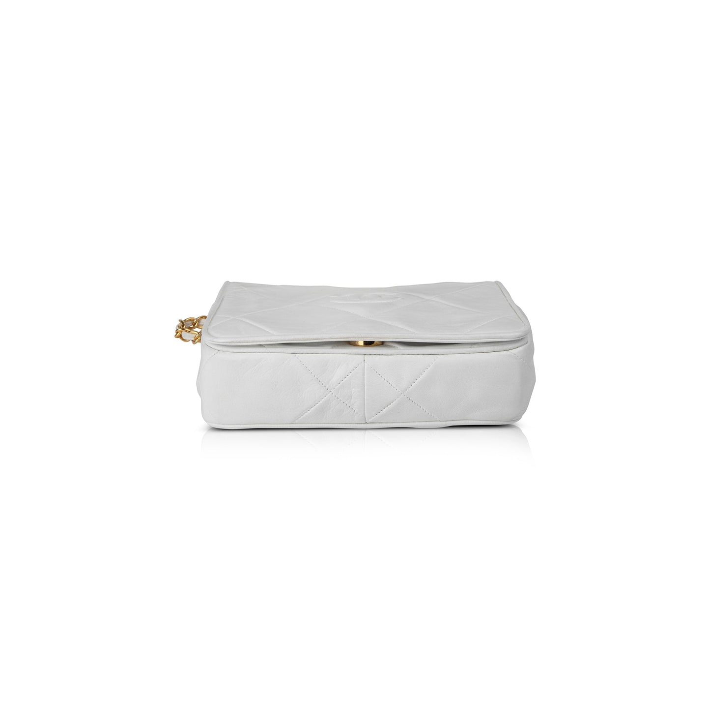 Chanel Vintage CC Lambskin Leather Crossbody Flap Bag
