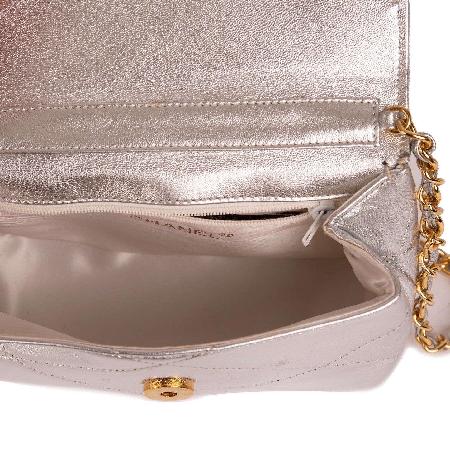 Chanel Vintage Camelia Diamond CC Flap Bag