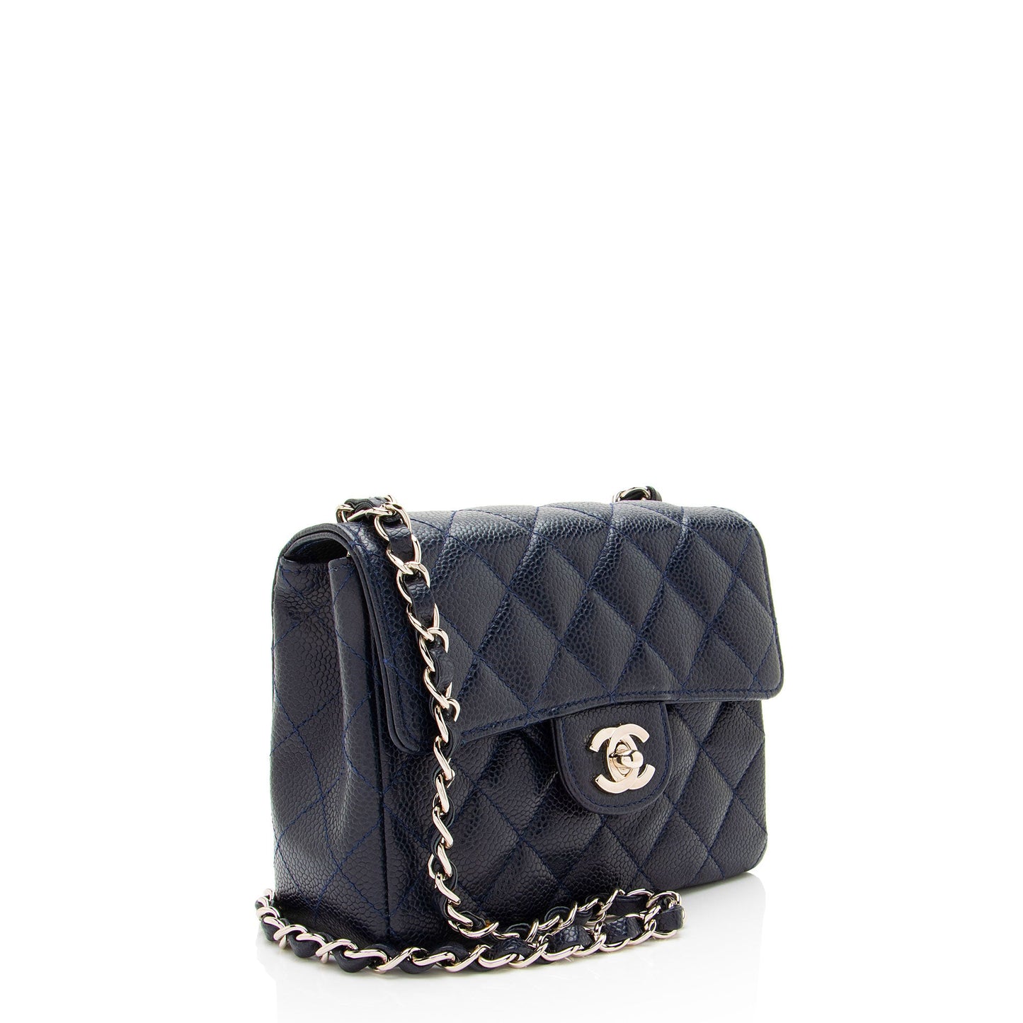 Chanel Vintage Caviar Classic Square Mini Flap Bag