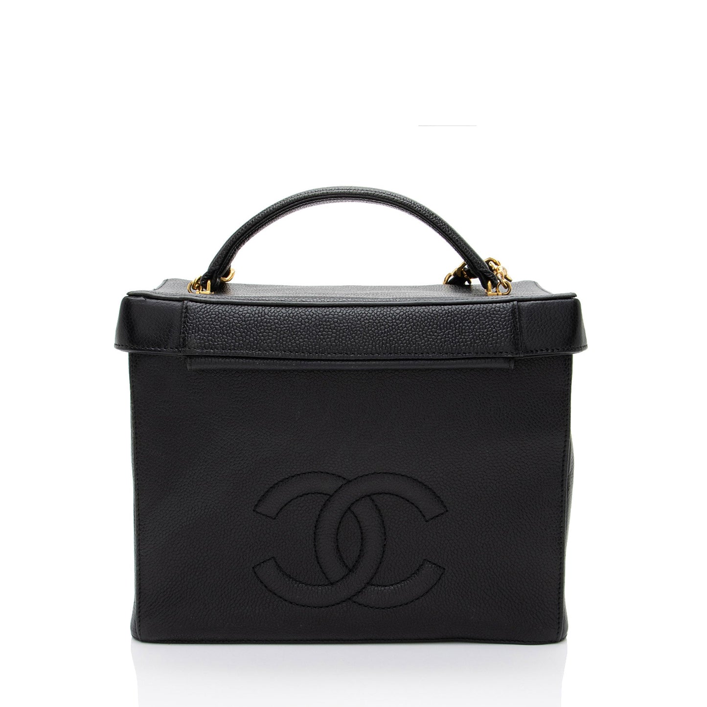Chanel Vintage Caviar Leather Vanity Train Case