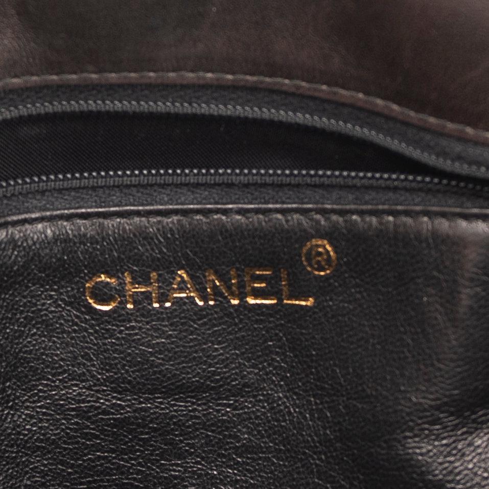 Chanel Vintage Chevron Quilted Lambskin Leather Shoulder Bag