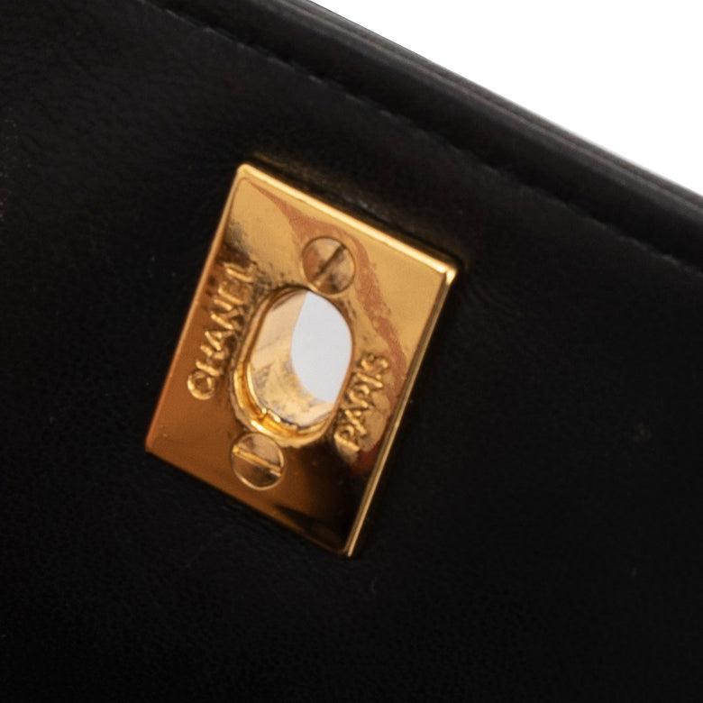 Chanel Vintage Chevron Quilted Lambskin Leather Shoulder Bag