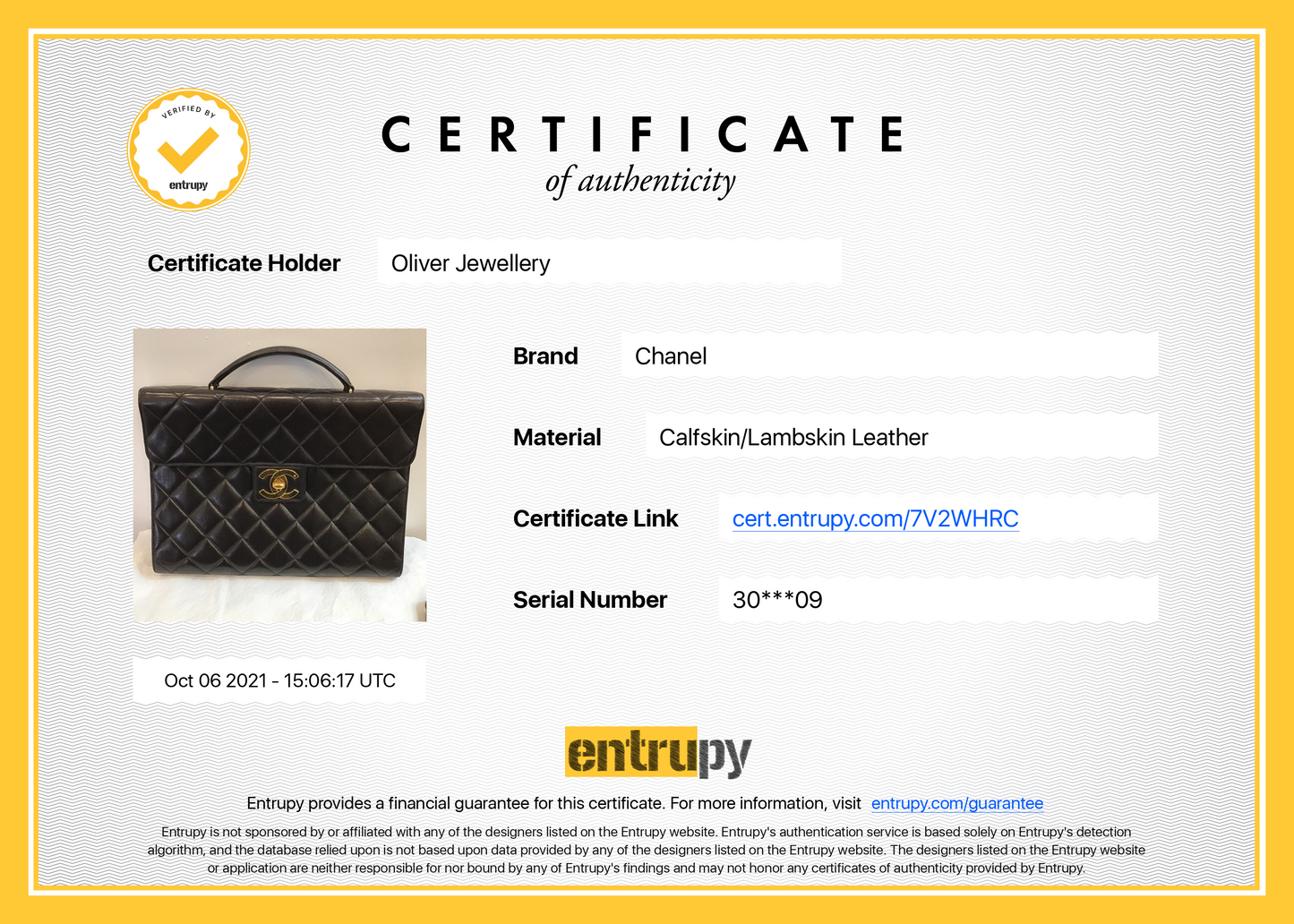Chanel Vintage Lambskin CC Briefcase