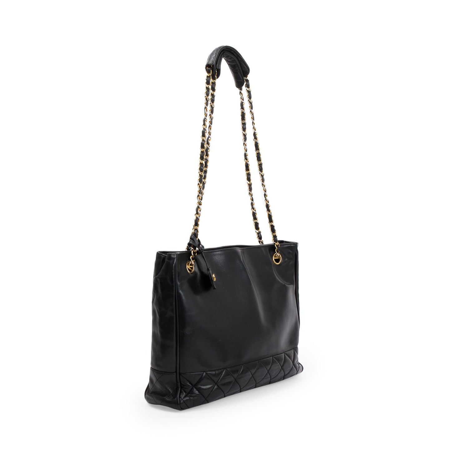 Chanel Vintage Lambskin Leather Shopping Tote