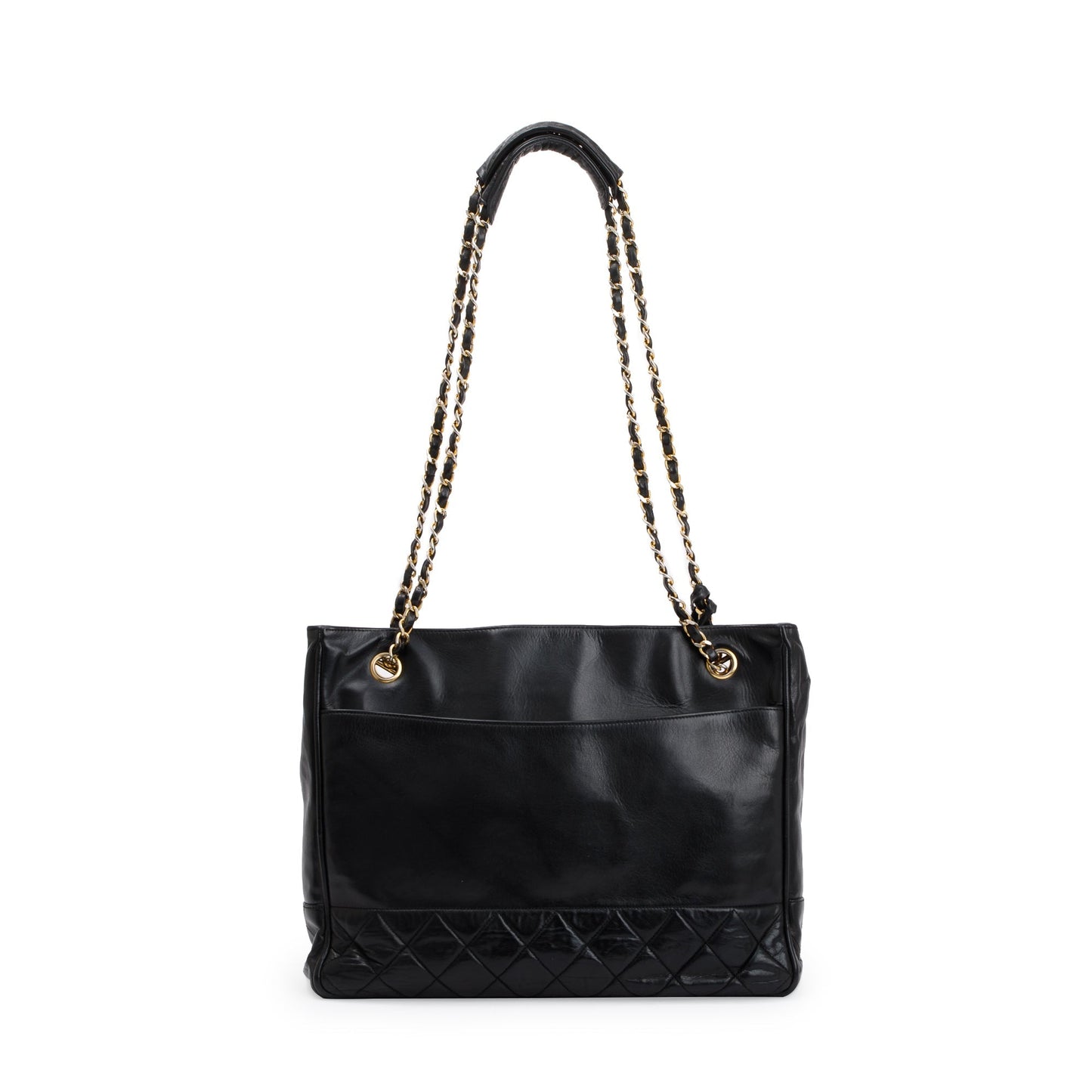 Chanel Vintage Lambskin Leather Shopping Tote