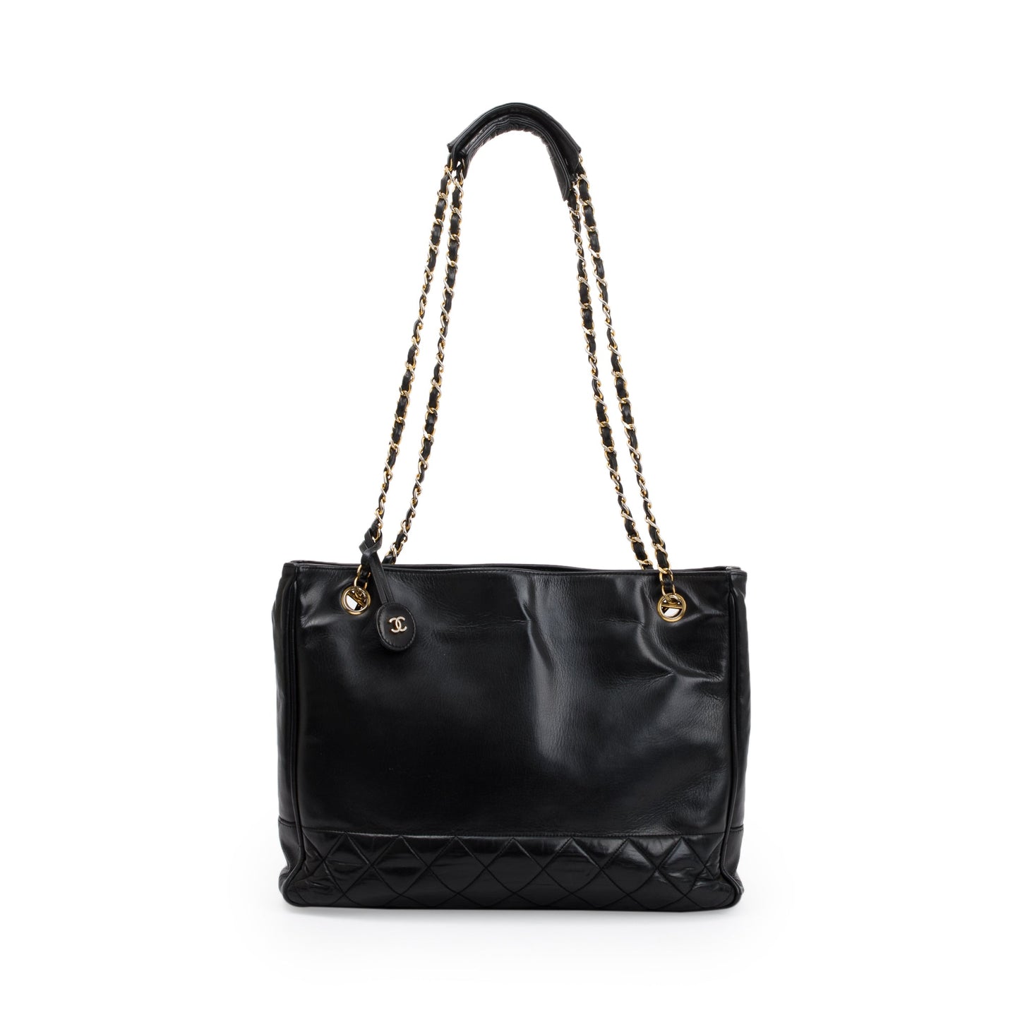 Chanel Vintage Lambskin Leather Shopping Tote