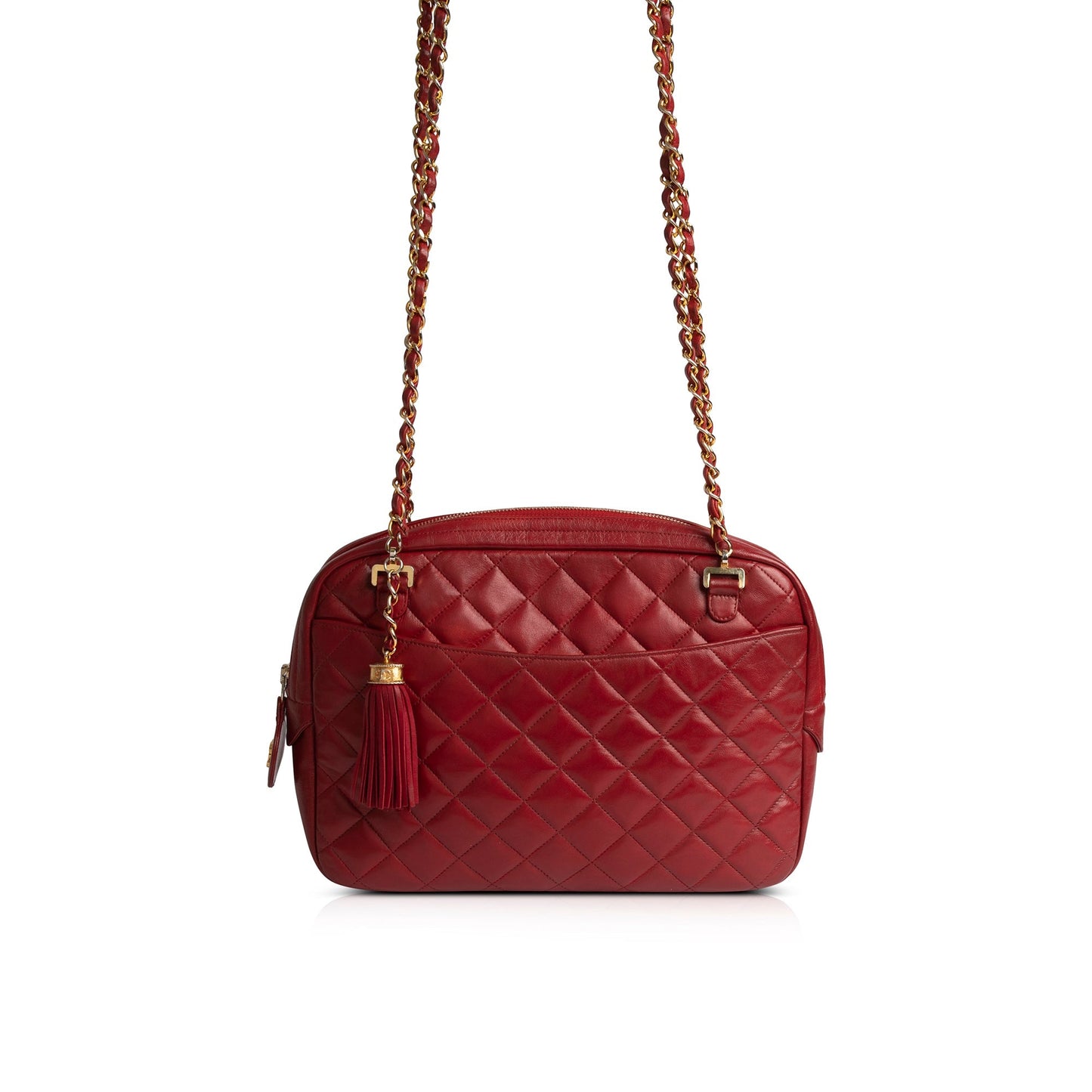 Chanel Vintage Large Quilted Leather Camera Bag