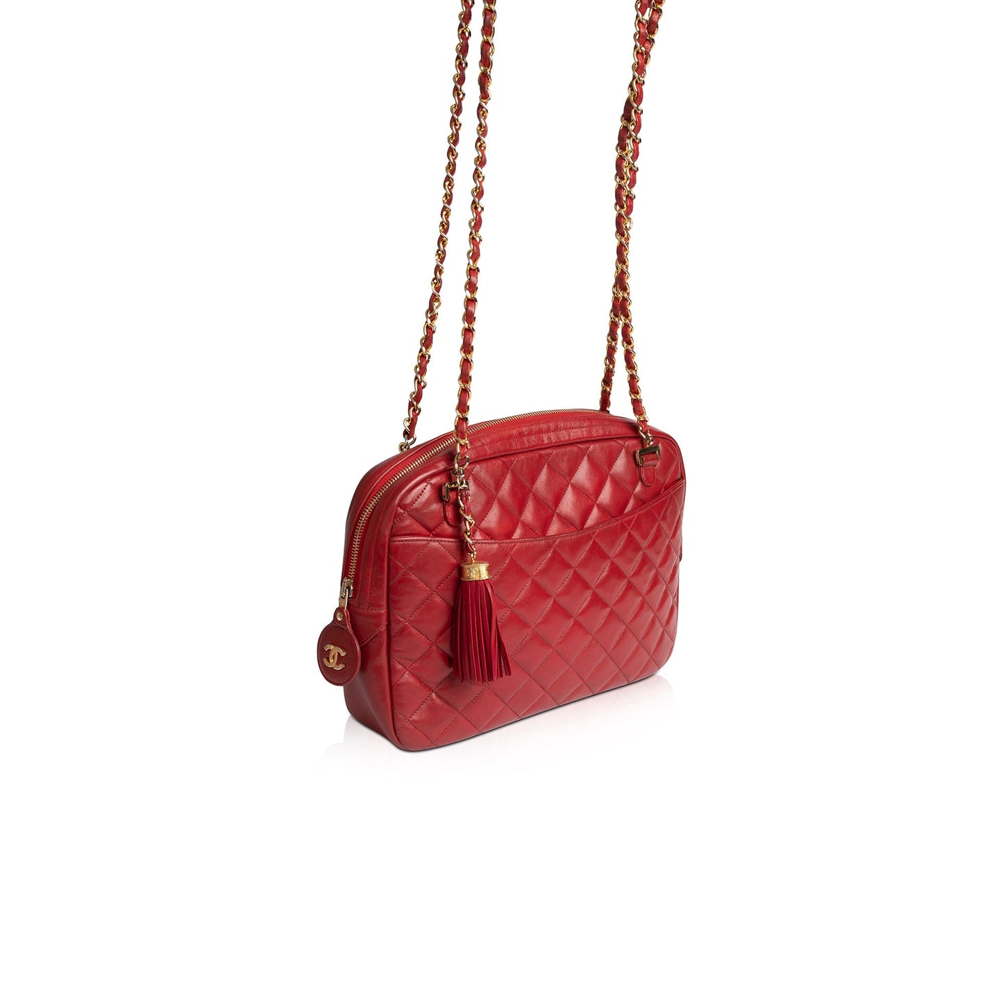 Chanel Vintage Large Quilted Leather Camera Bag