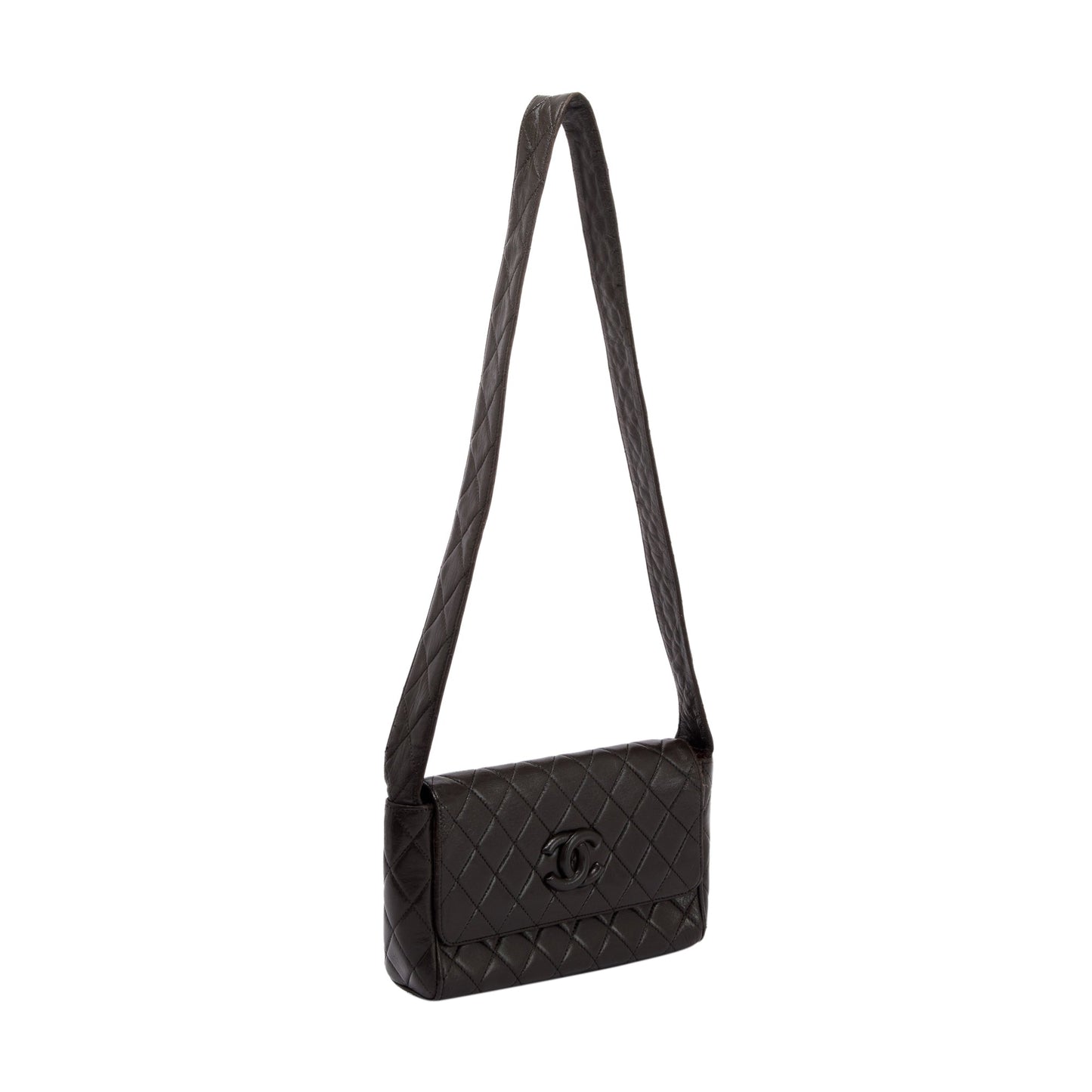 Chanel Vintage Medium Quilted Lambskin Covered CC Flap Bag