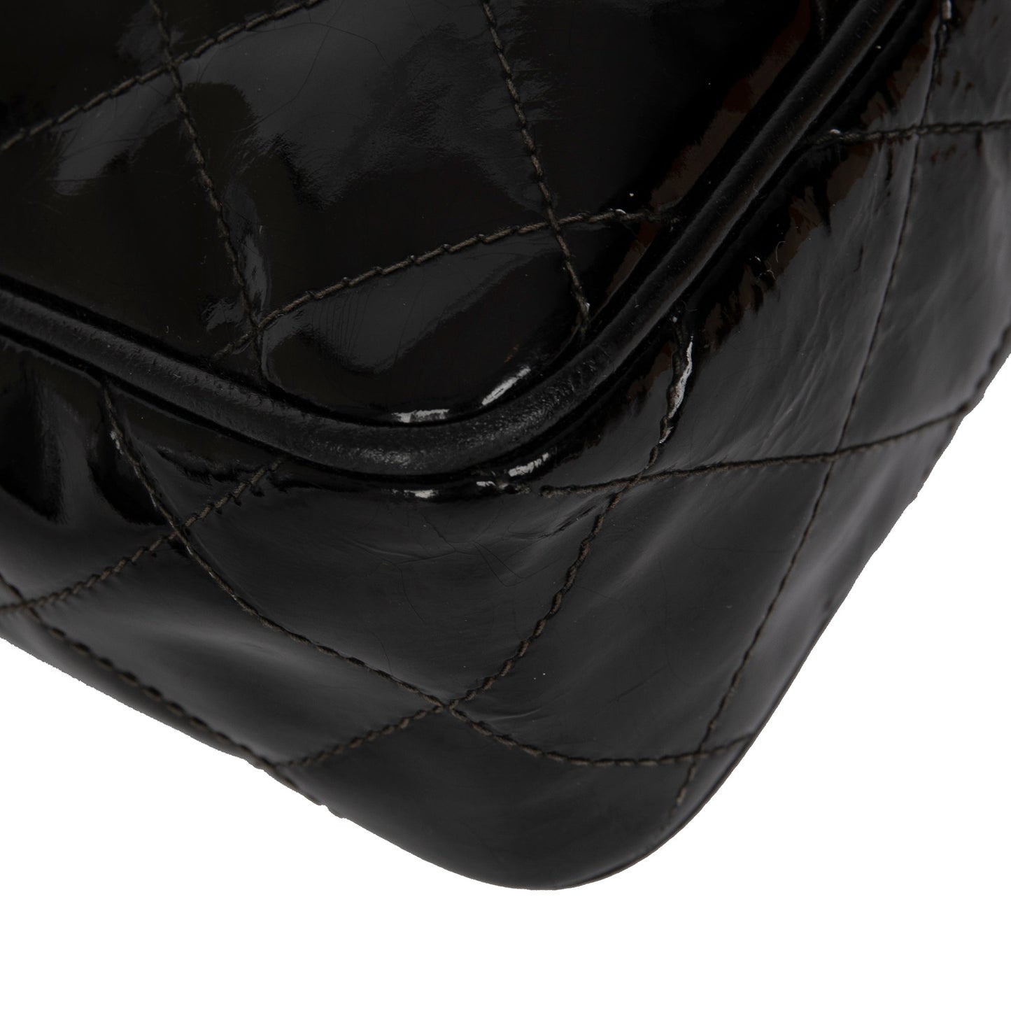 Chanel Vintage Patent Leather Tassel Camera Bag