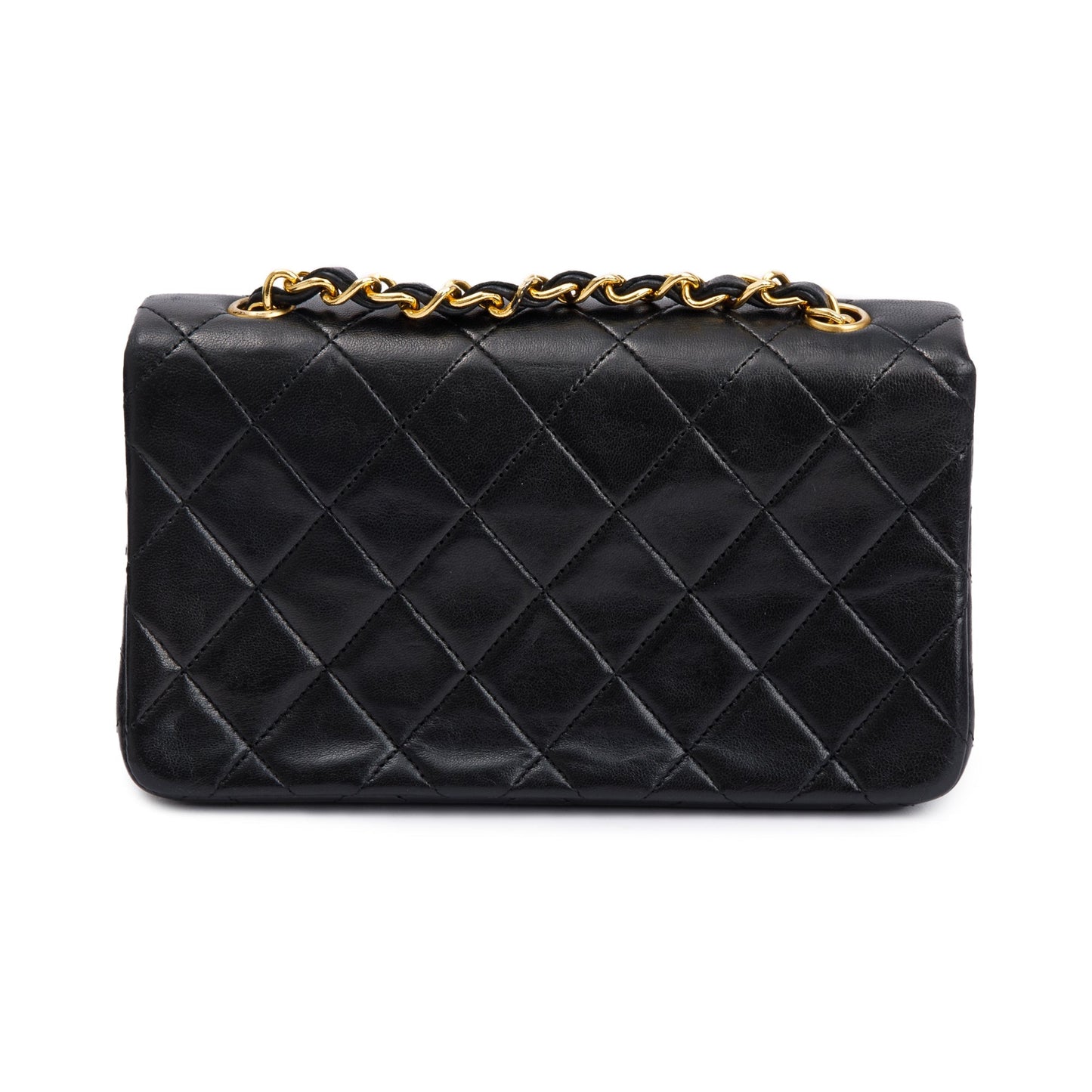 Chanel Vintage Quilted Lambskin Mini Rectangular Full Flap Bag