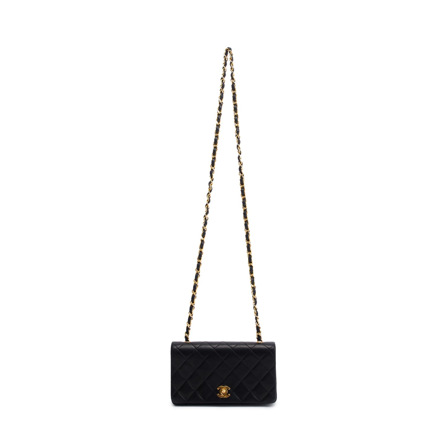 Chanel Vintage Quilted Lambskin Mini Rectangular Full Flap Bag